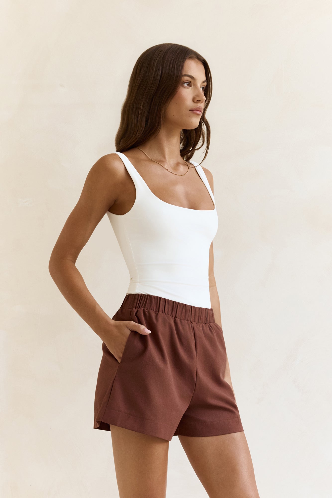 Found In Your Heart Shorts Brown
