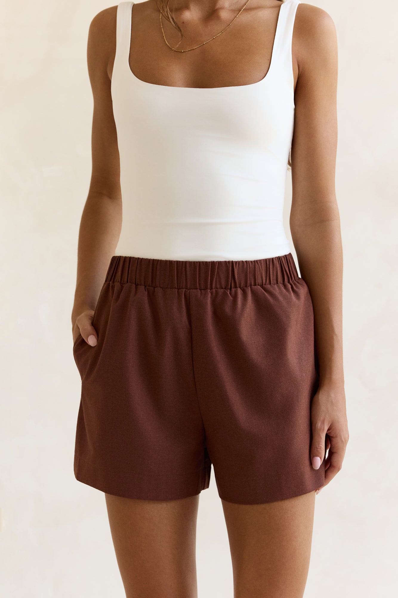 Found In Your Heart Shorts Brown