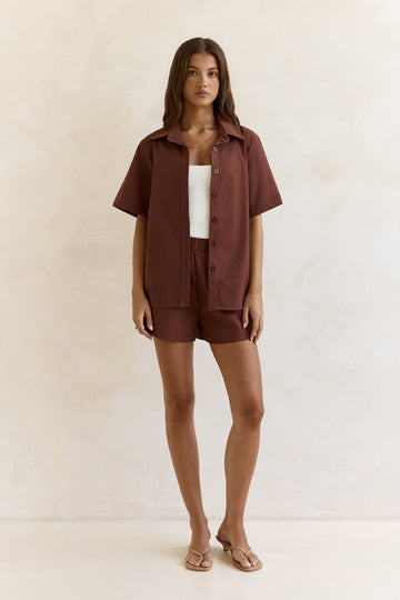 Found In Your Heart Shorts Brown