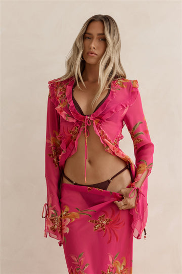 Soft Island Dreams Long Sleeve Top Pink