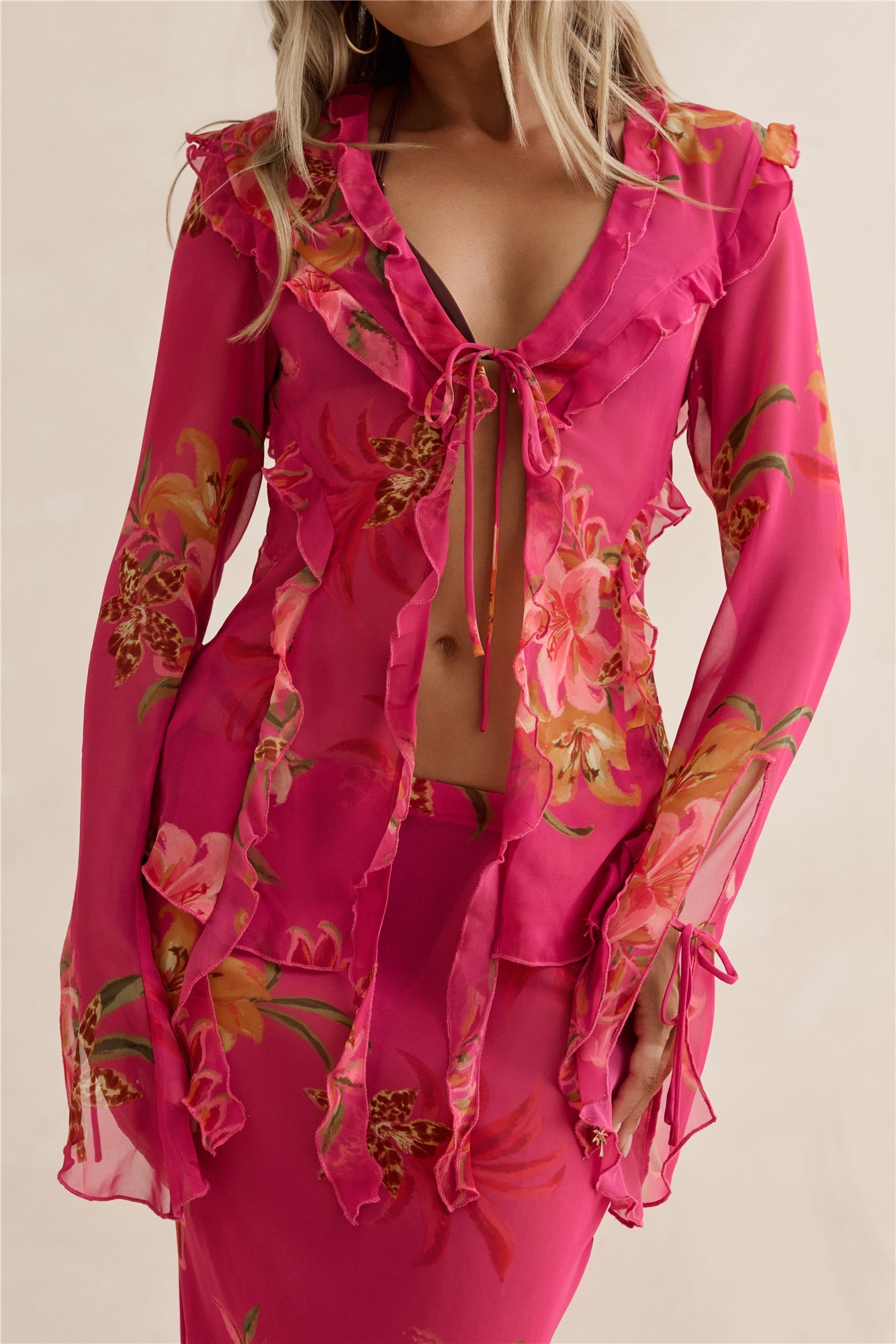 Soft Island Dreams Long Sleeve Top Pink