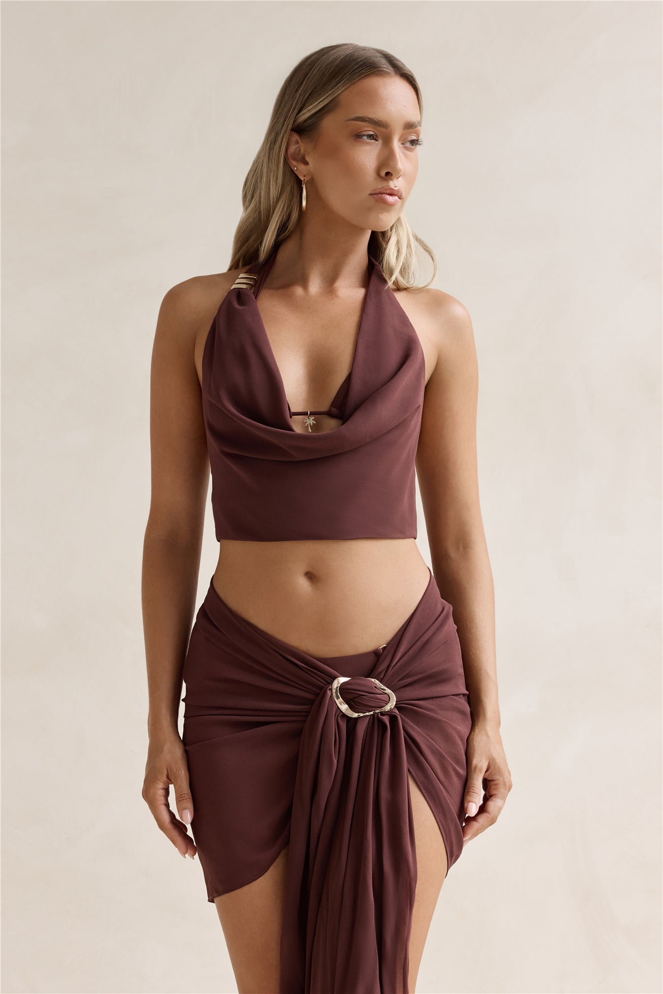 Island Twilight Halter Top Chocolate