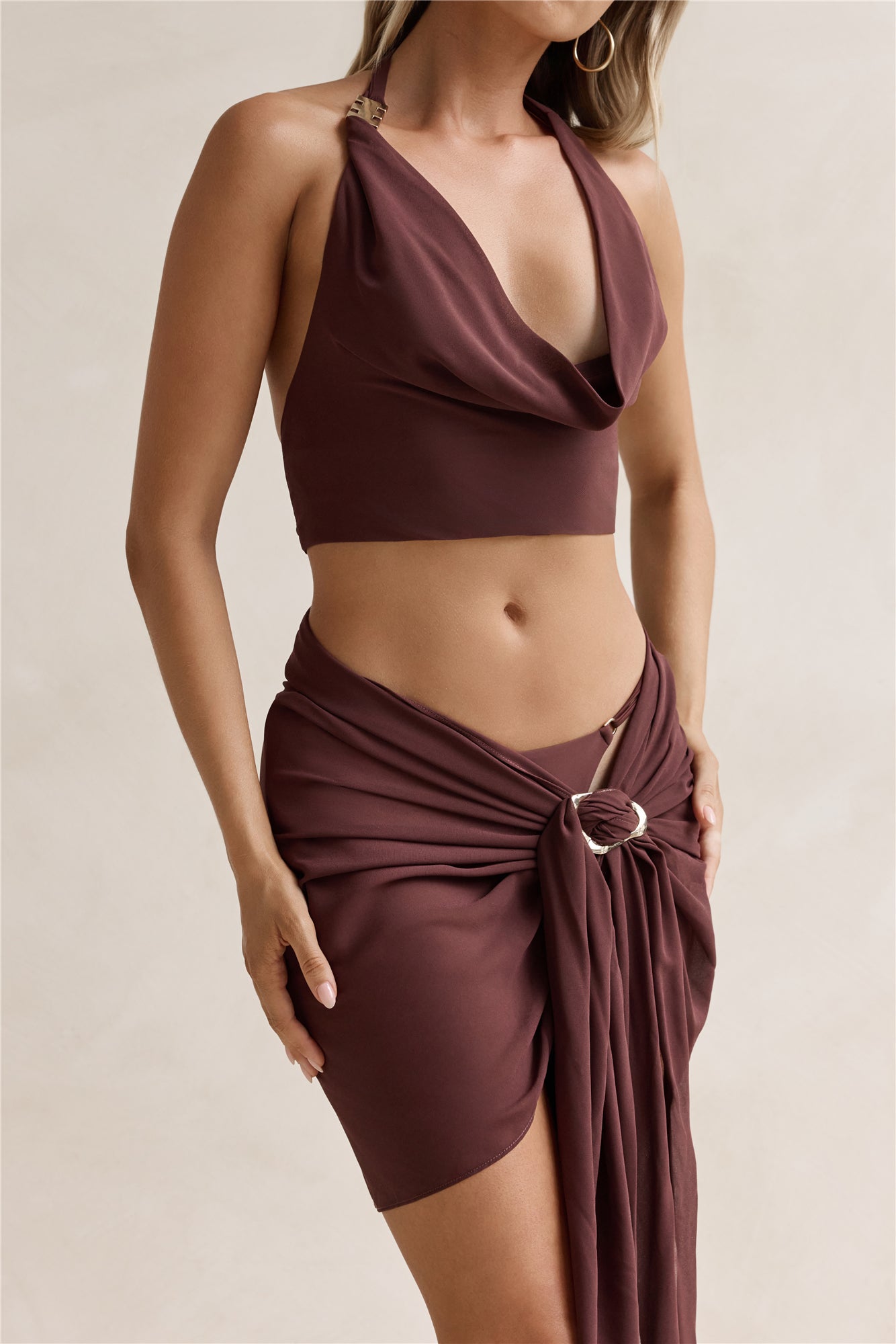 Island Twilight Halter Top Chocolate