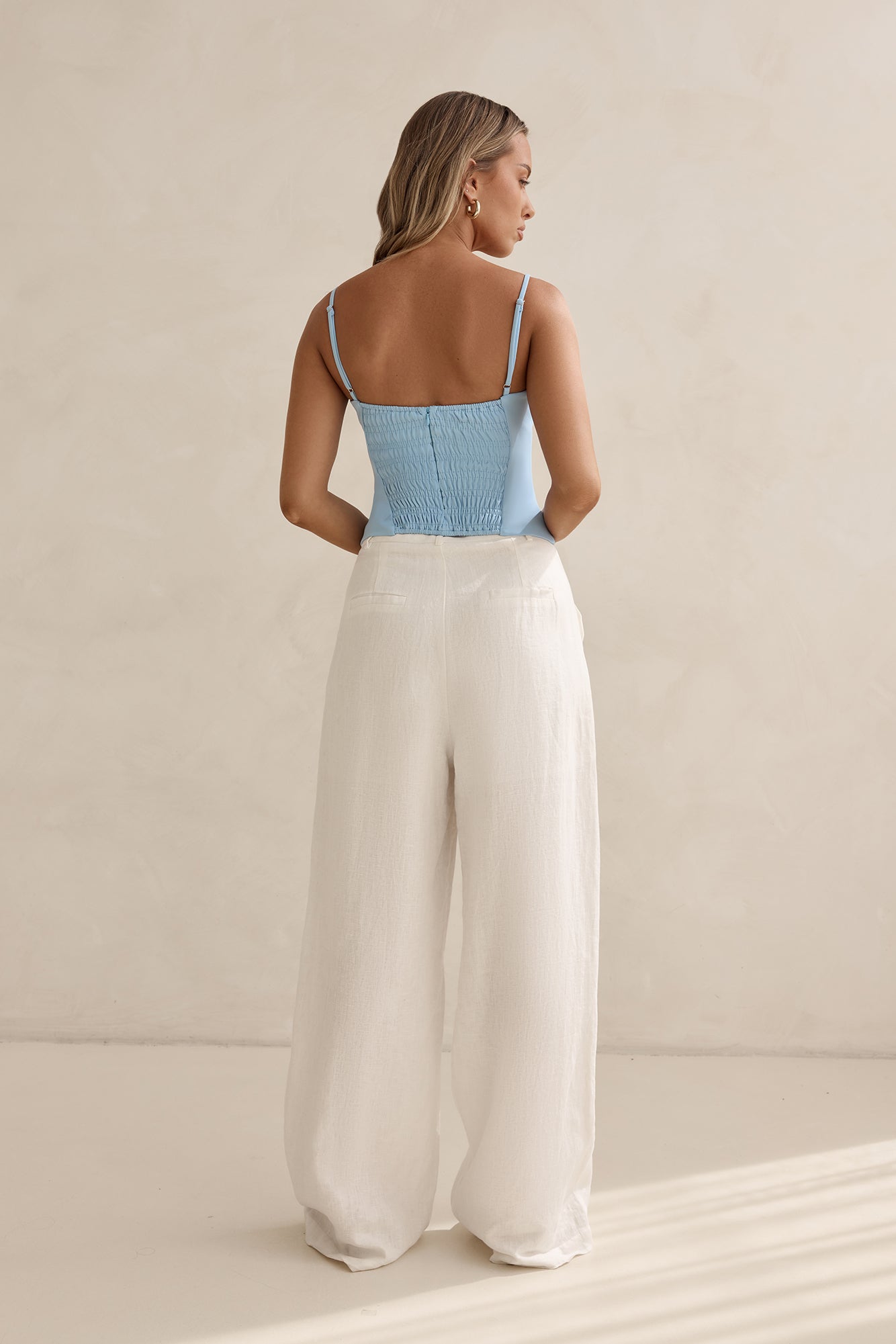 Classic Power Tailored Top Blue