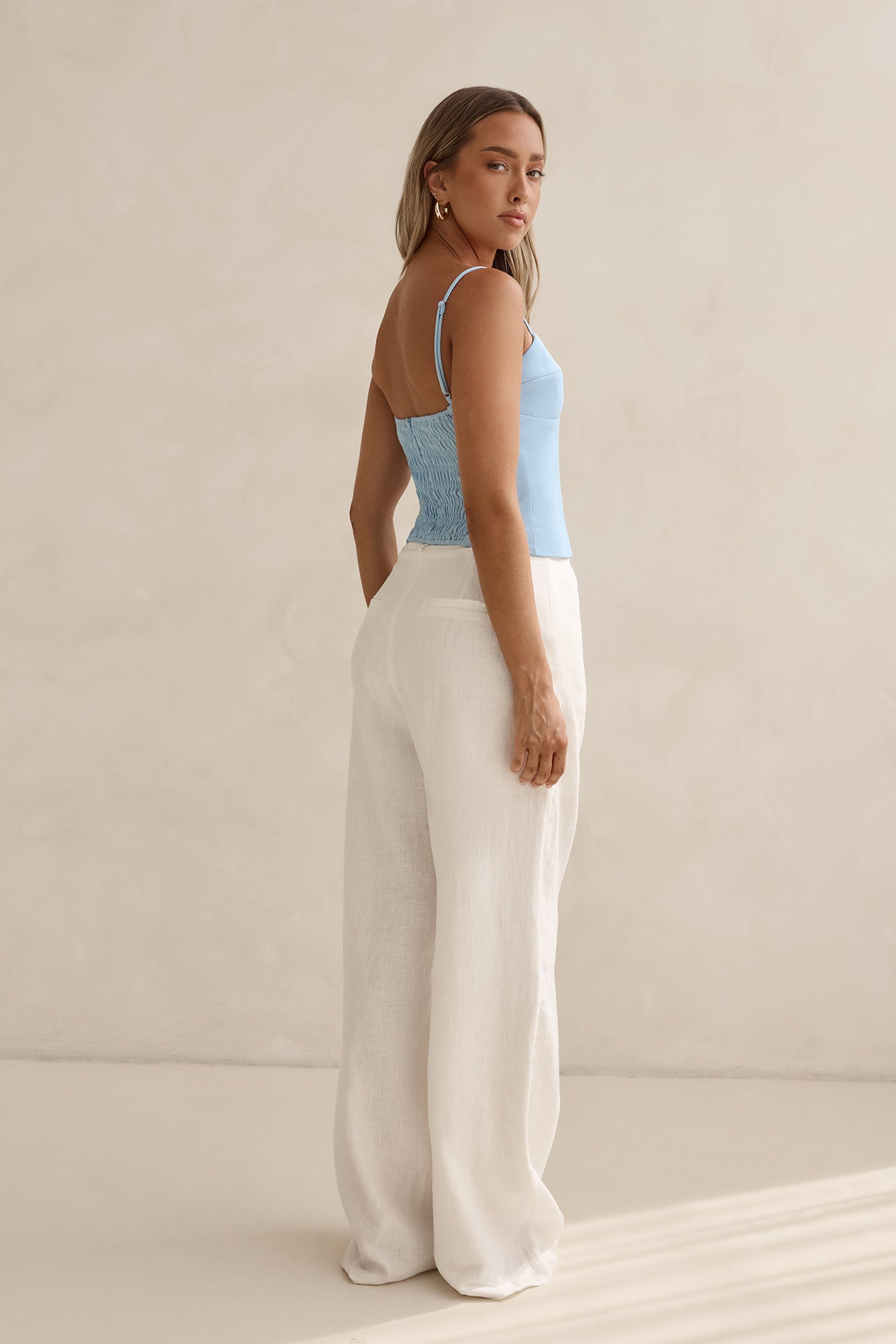 Classic Power Tailored Top Blue