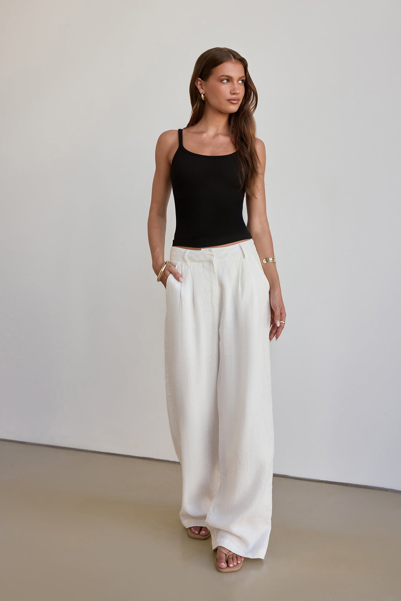 BASE Luxe Rib Weekender Cami Top Black