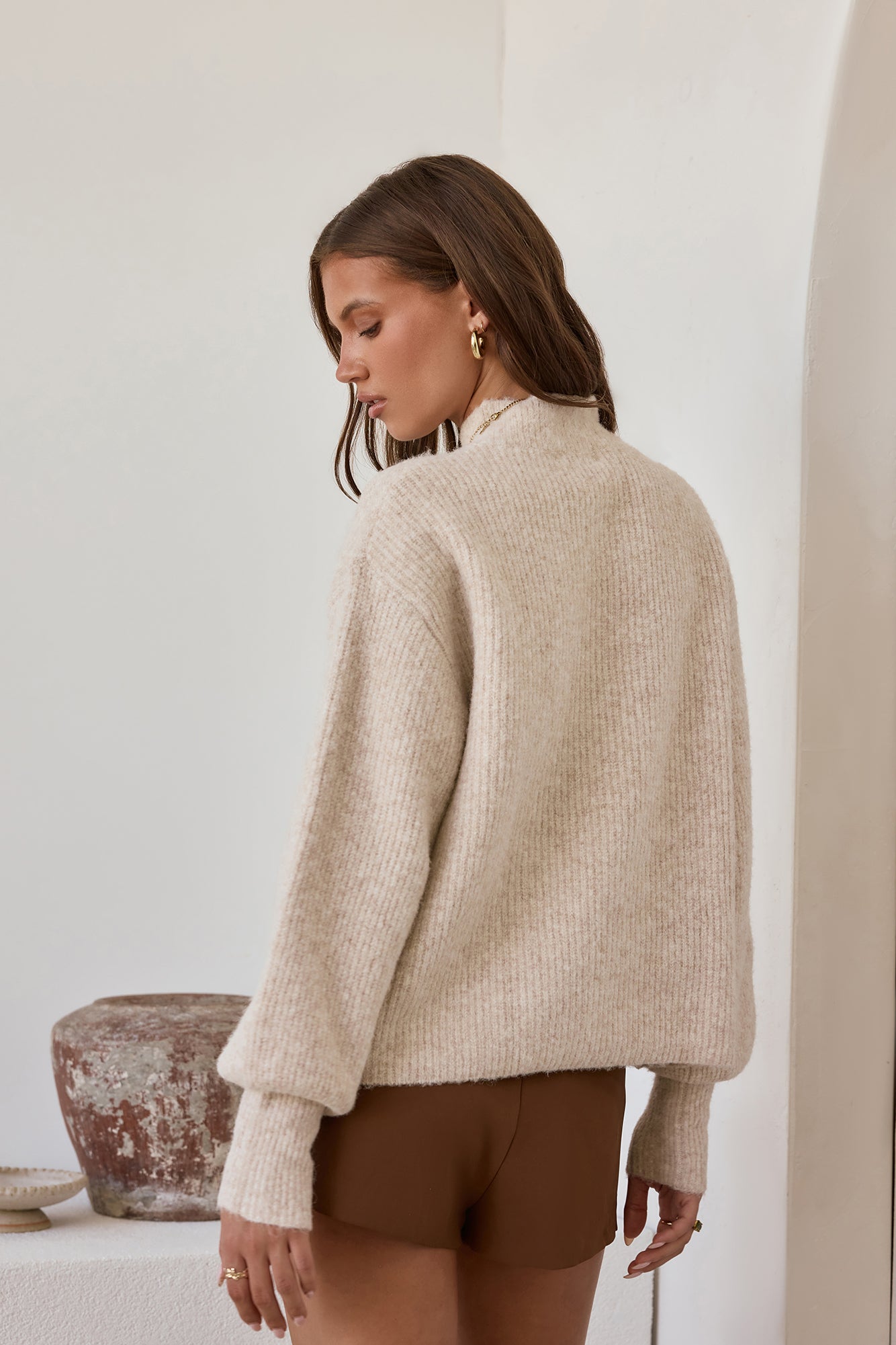 Alpine Affair Fluffy Sweater Oatmeal