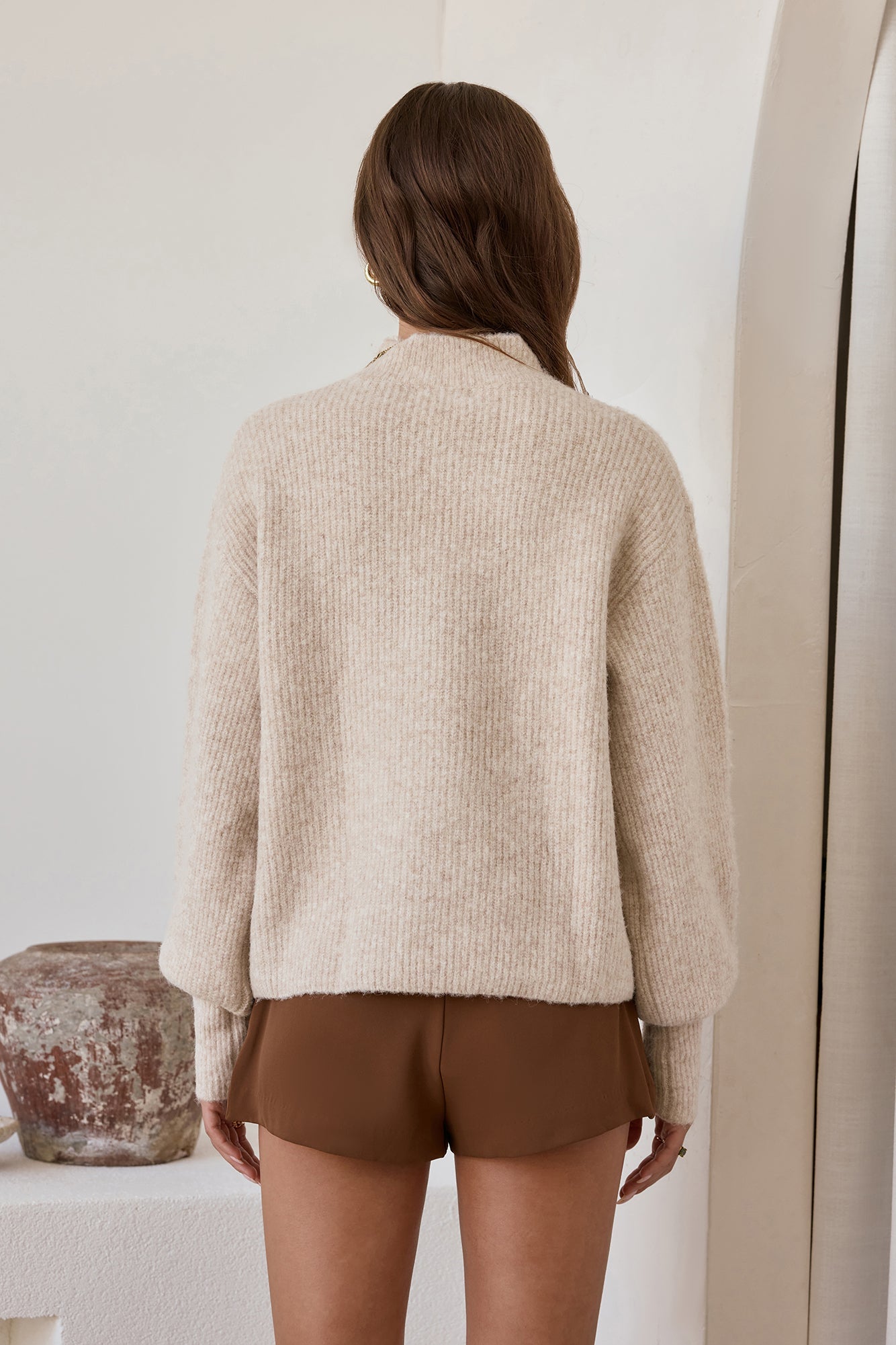 Alpine Affair Fluffy Sweater Oatmeal