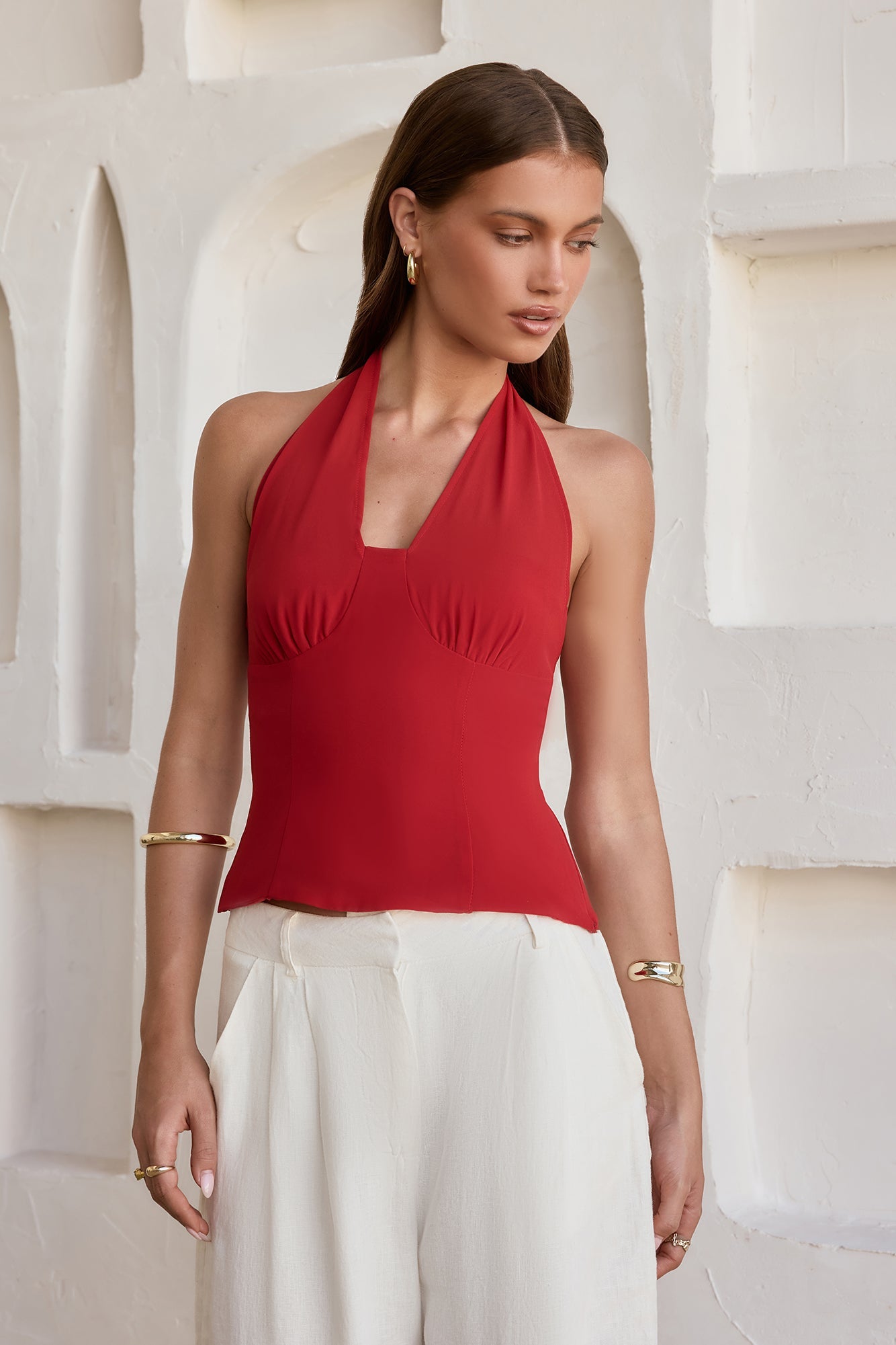 Blazing Suns Halter Top Red