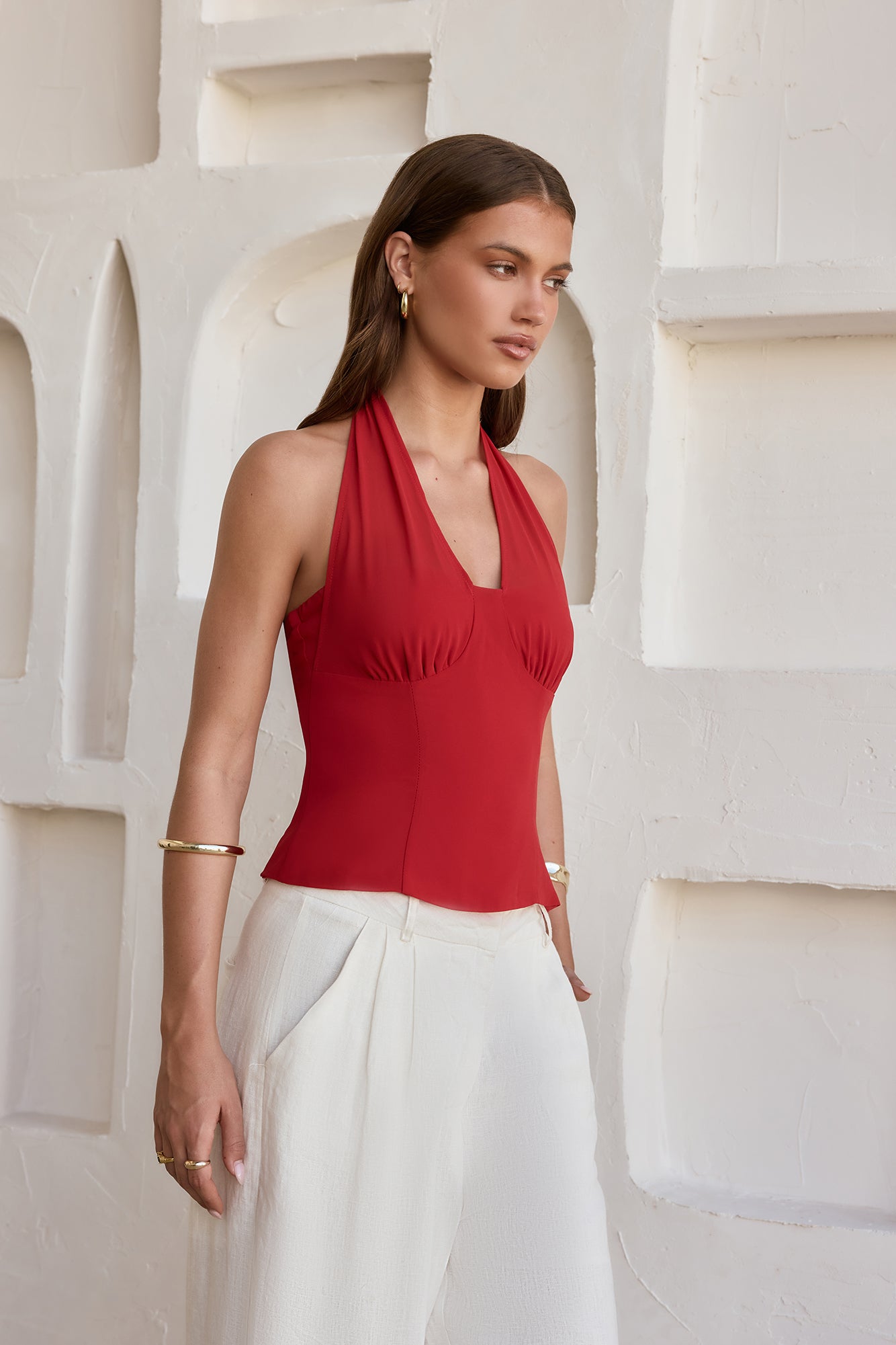 Blazing Suns Halter Top Red