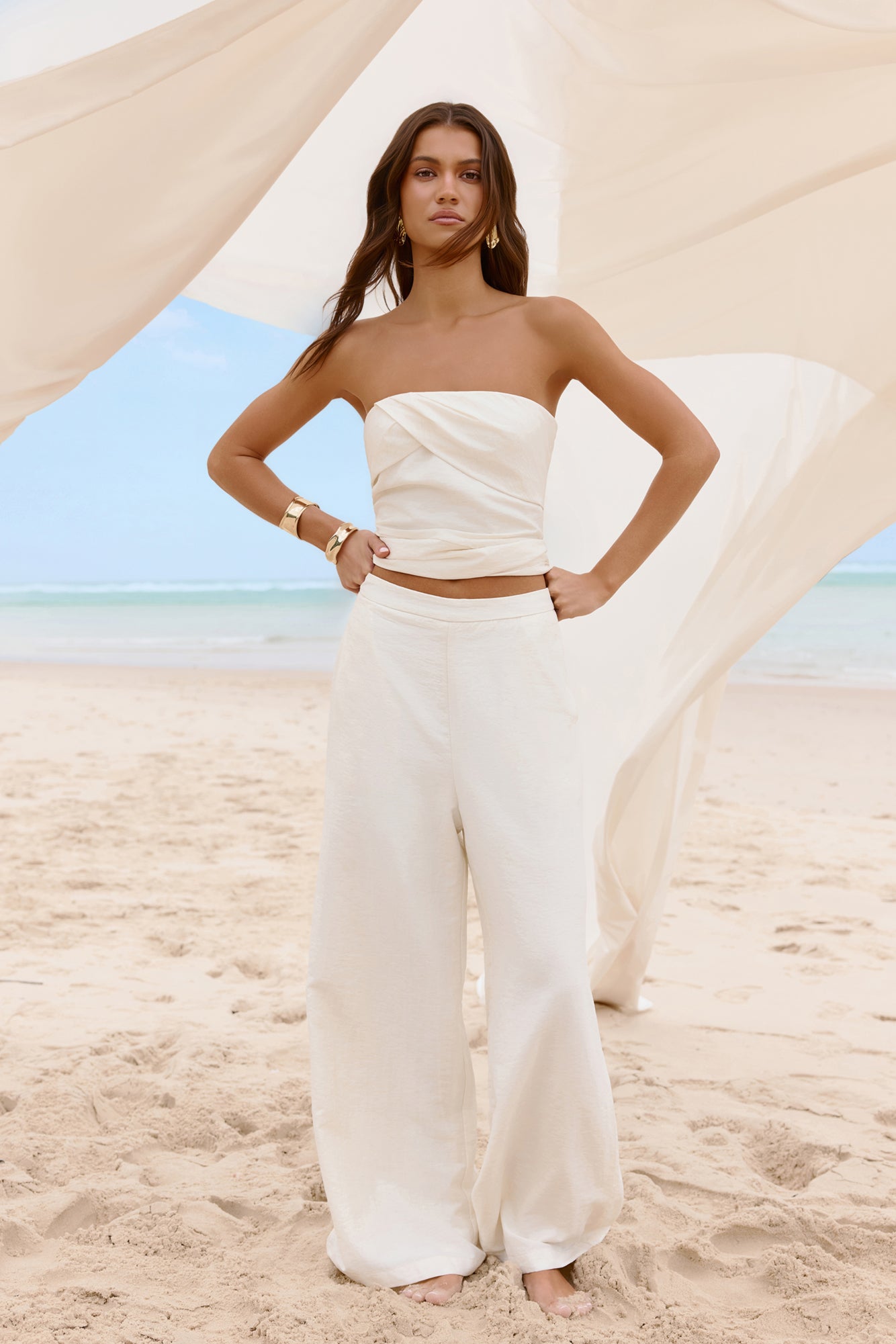 Laidback Lover Strapless Set Cream