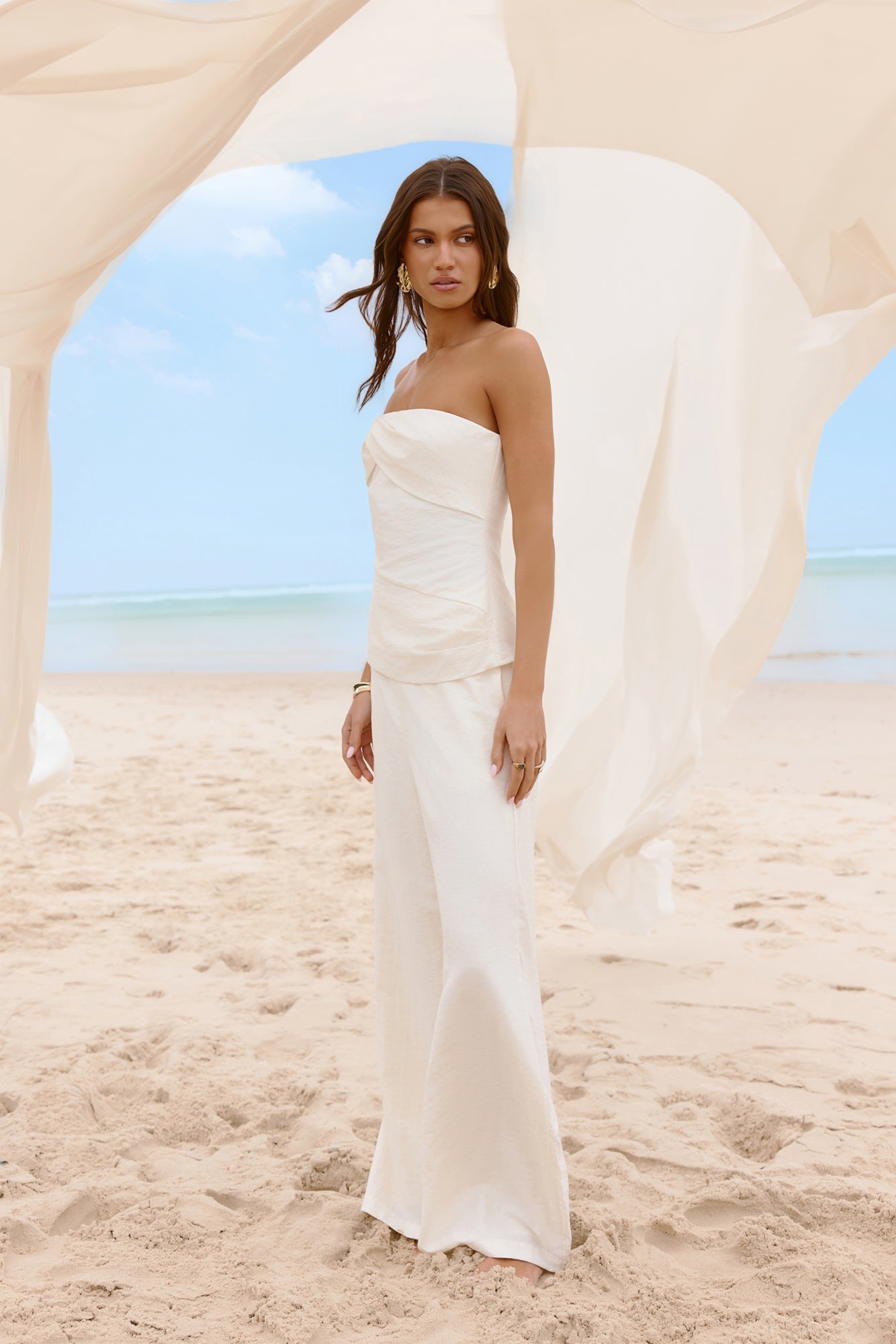 Laidback Lover Strapless Set Cream