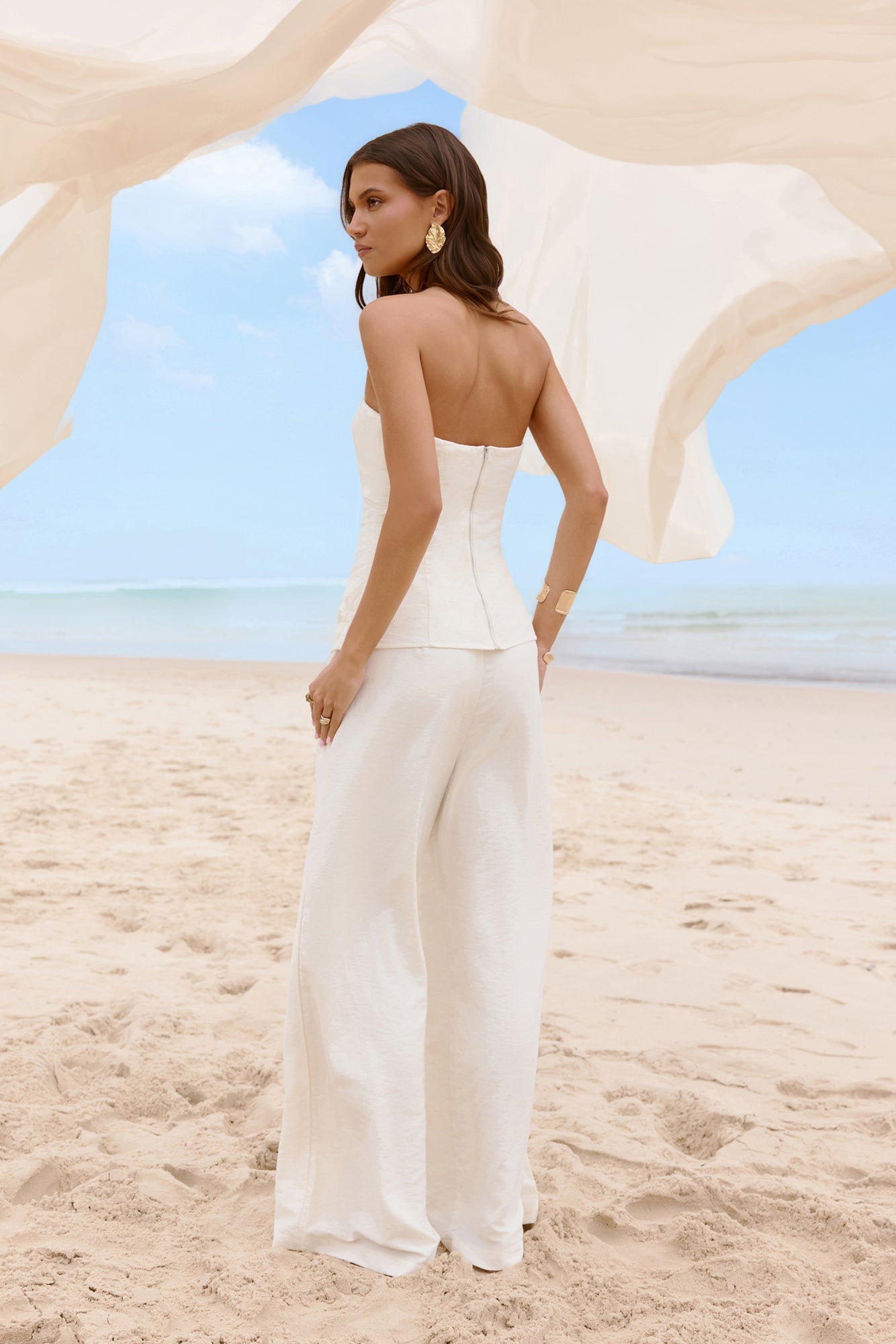 Laidback Lover Strapless Set Cream