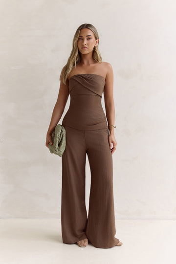 Laidback Lover Strapless Set Brown