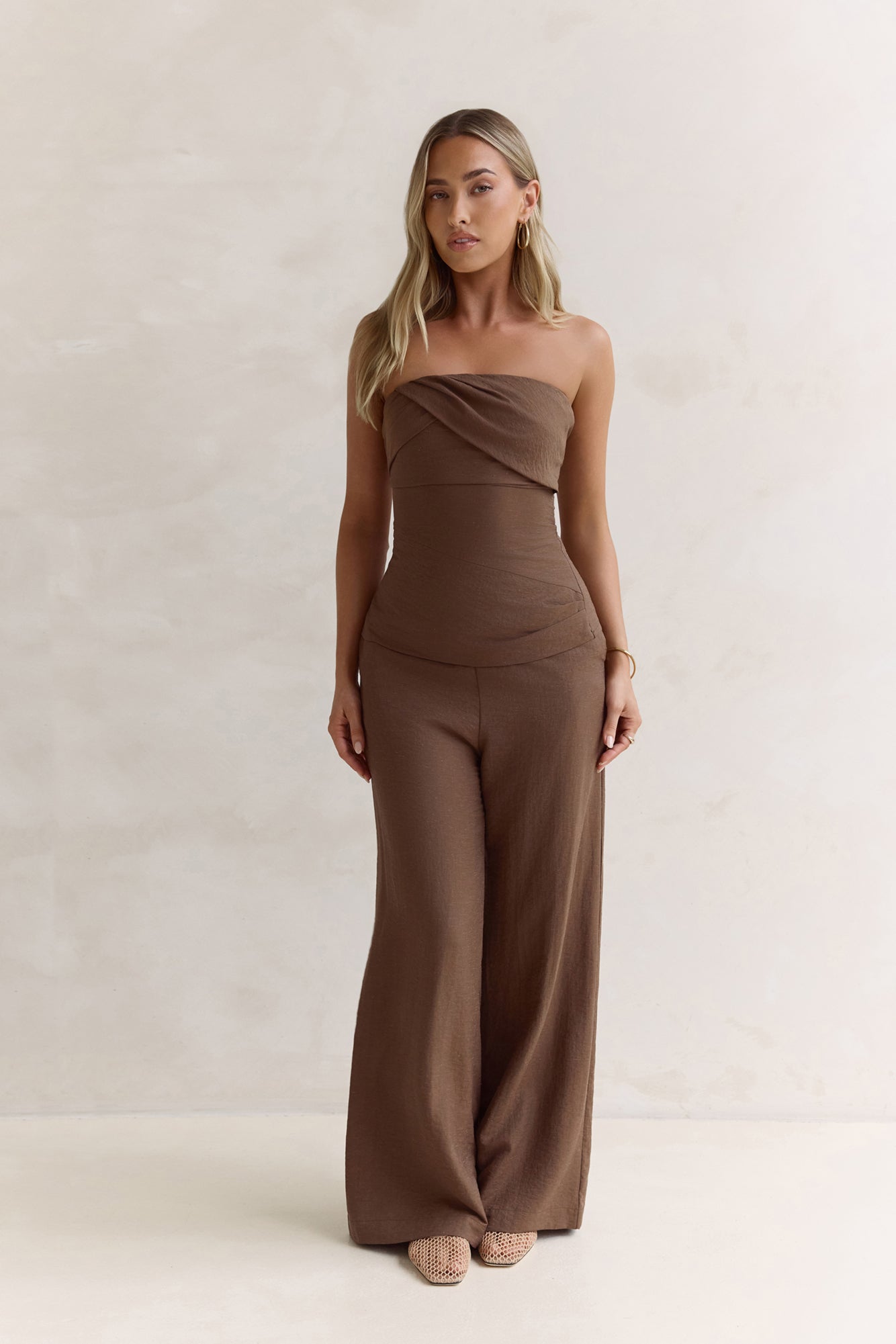 Laidback Lover Strapless Set Brown