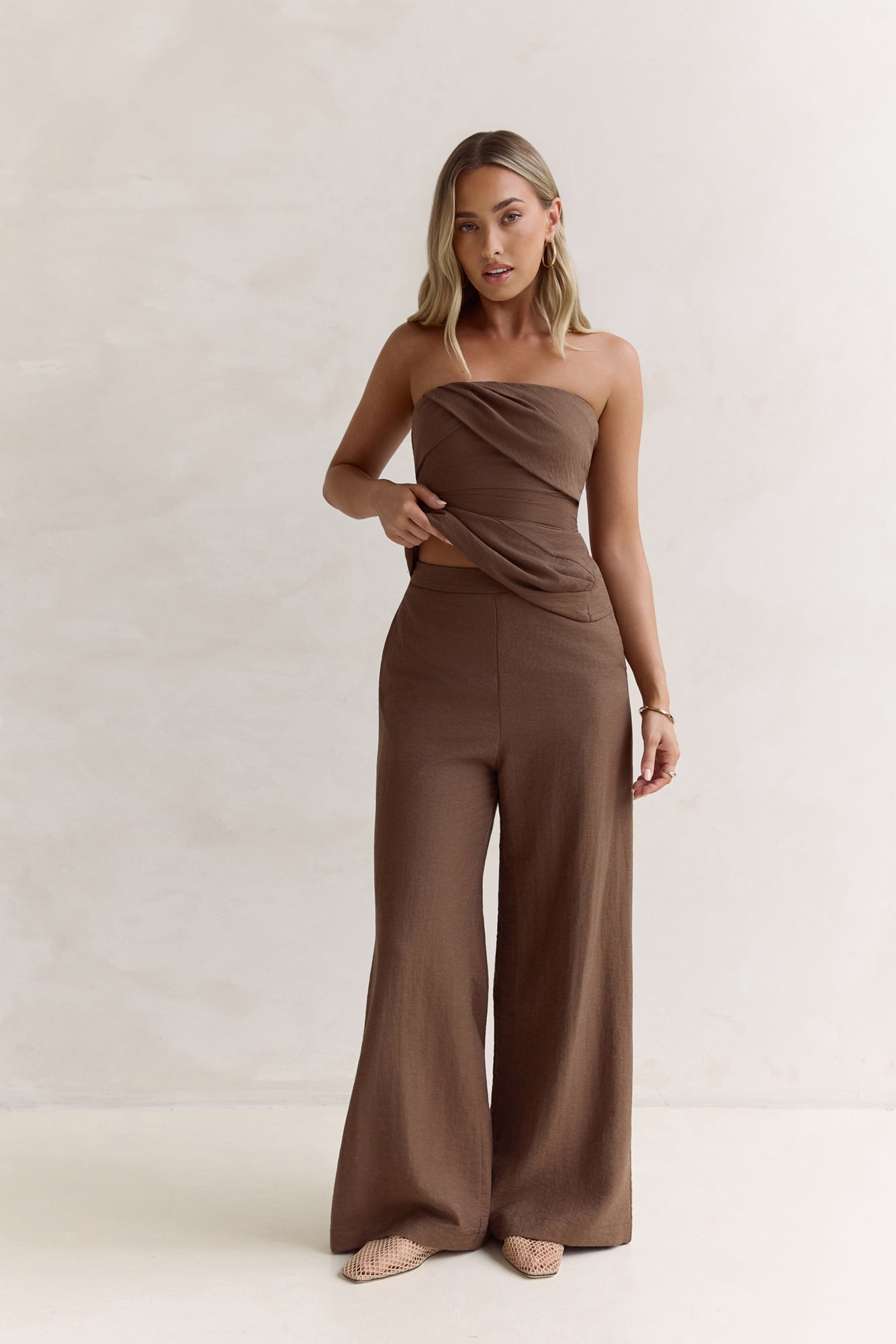 Laidback Lover Strapless Set Brown
