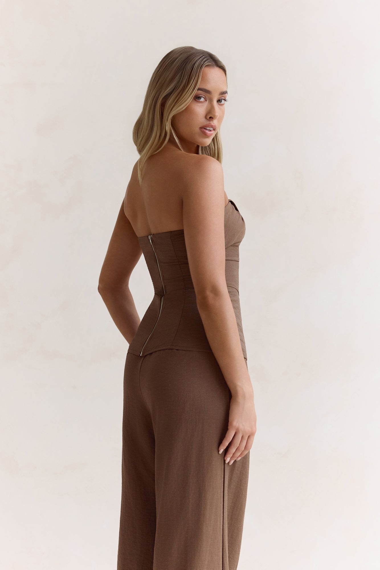 Laidback Lover Strapless Set Brown