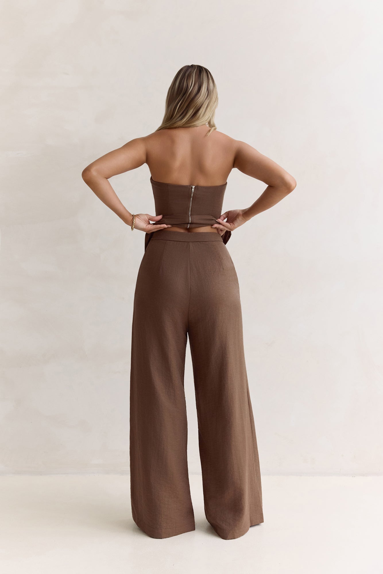Laidback Lover Strapless Set Brown