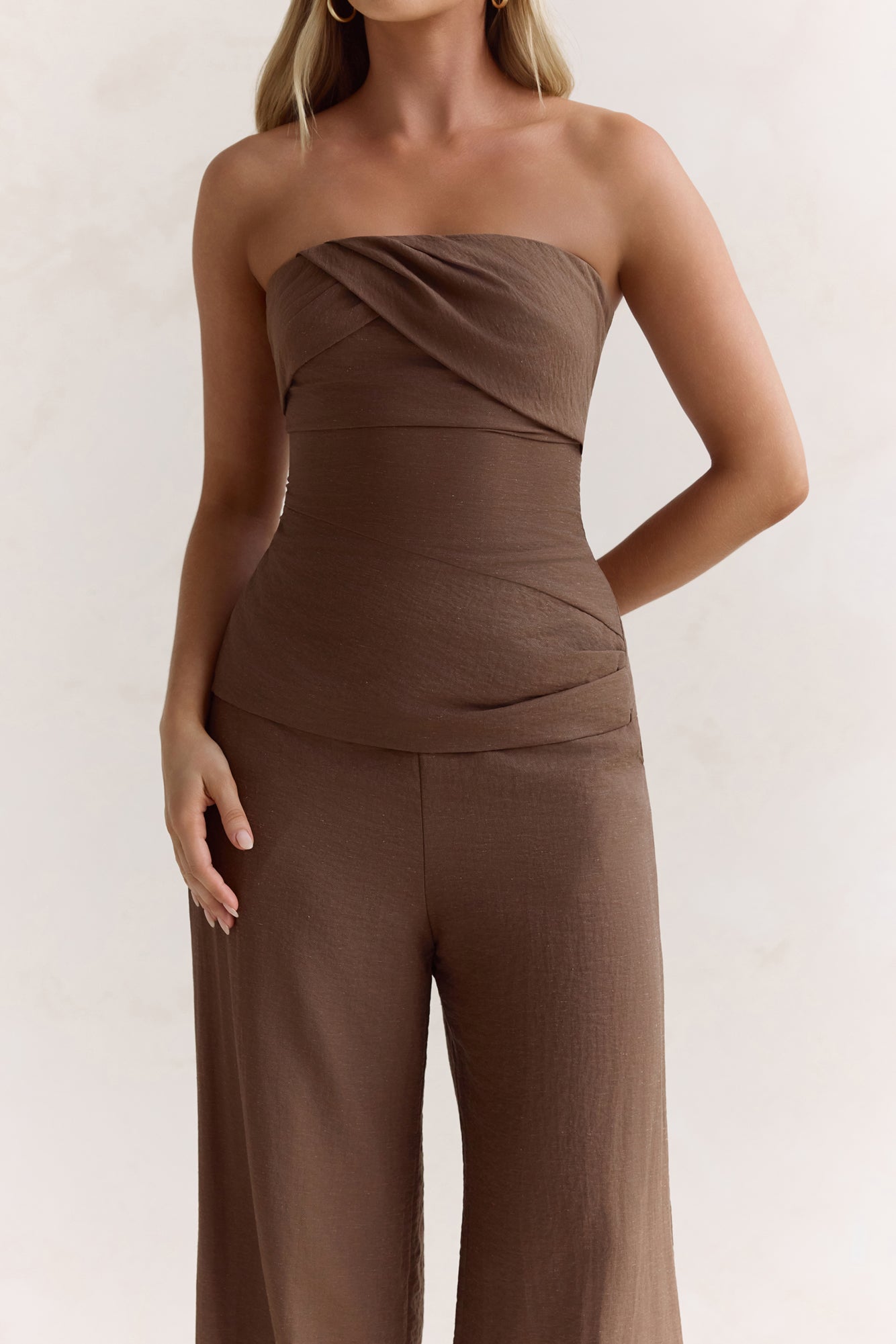 Laidback Lover Strapless Set Brown