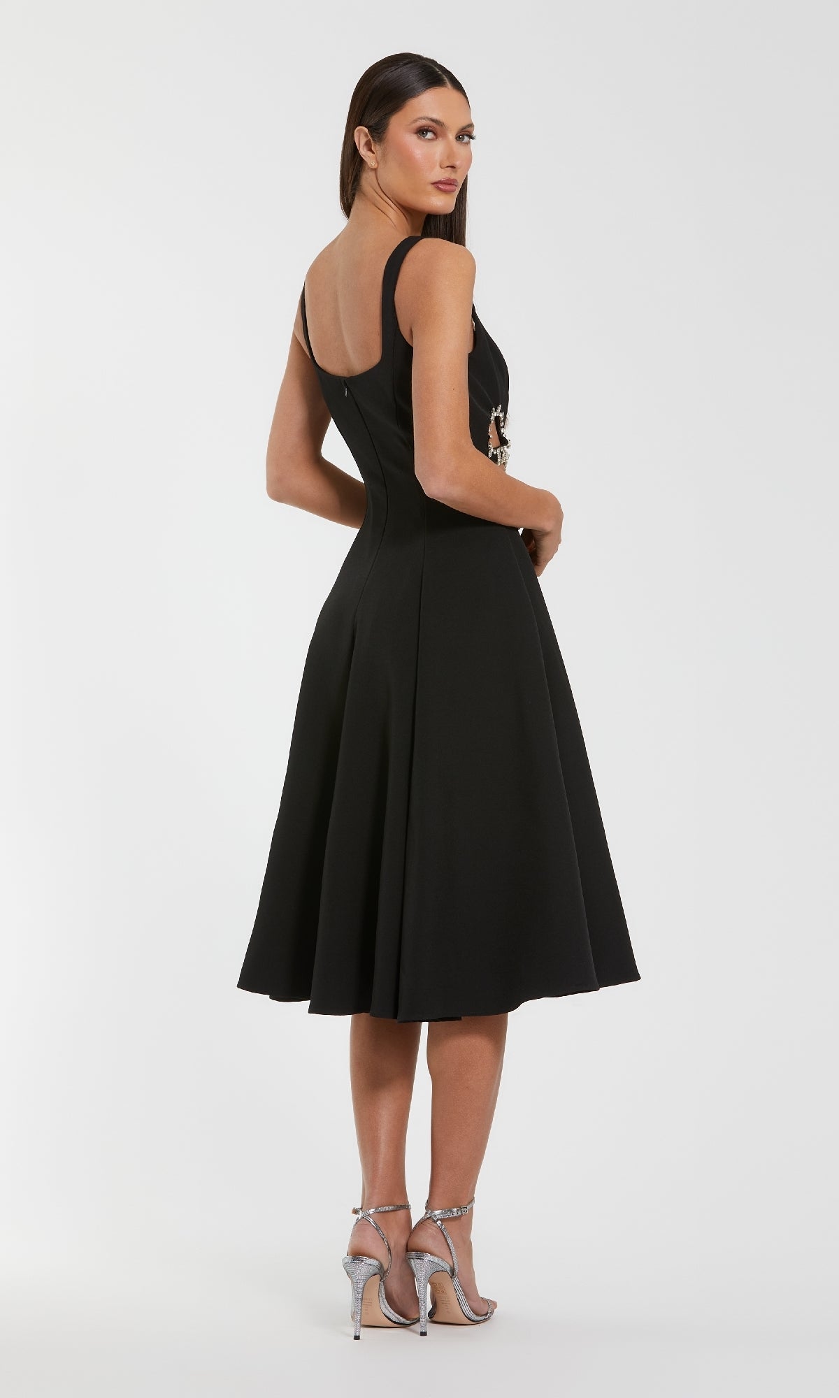 A-Line Black Wedding-Guest Dress: Mac Duggal 27656