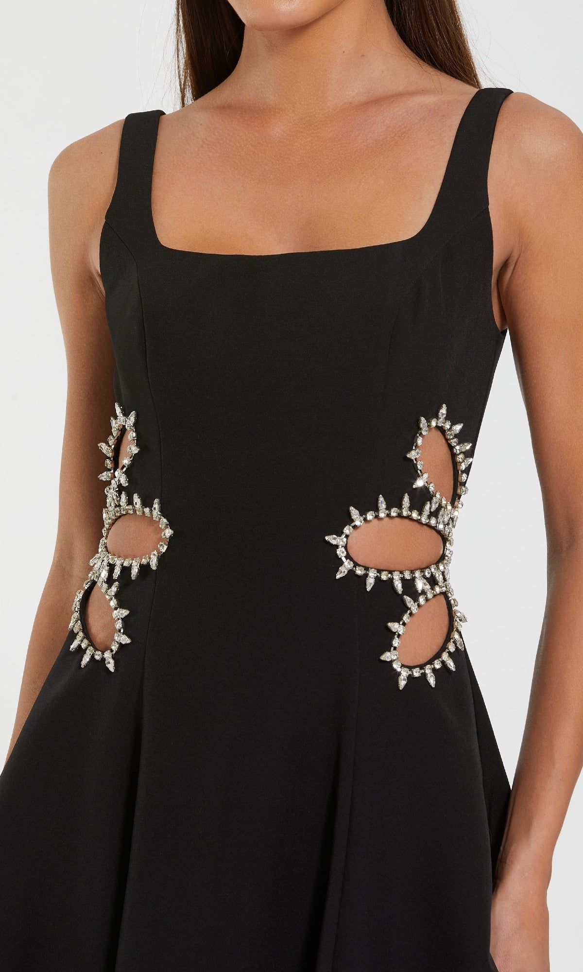 A-Line Black Wedding-Guest Dress: Mac Duggal 27656
