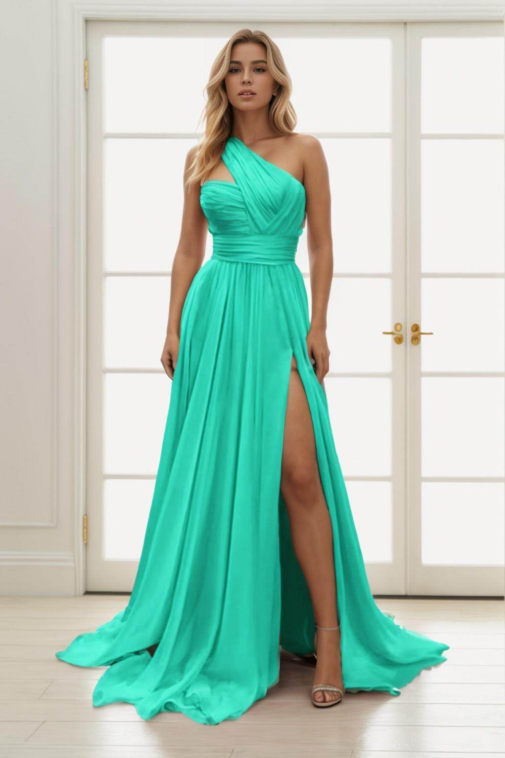 A-Line Maxi Chiffon Prom Dress CS0435