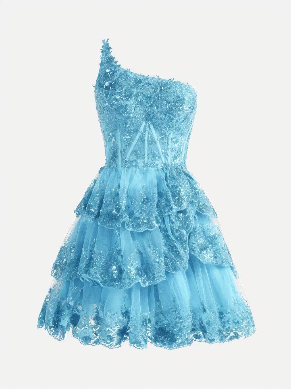 A-line Short Mini Tulle Prom Dress CS0420