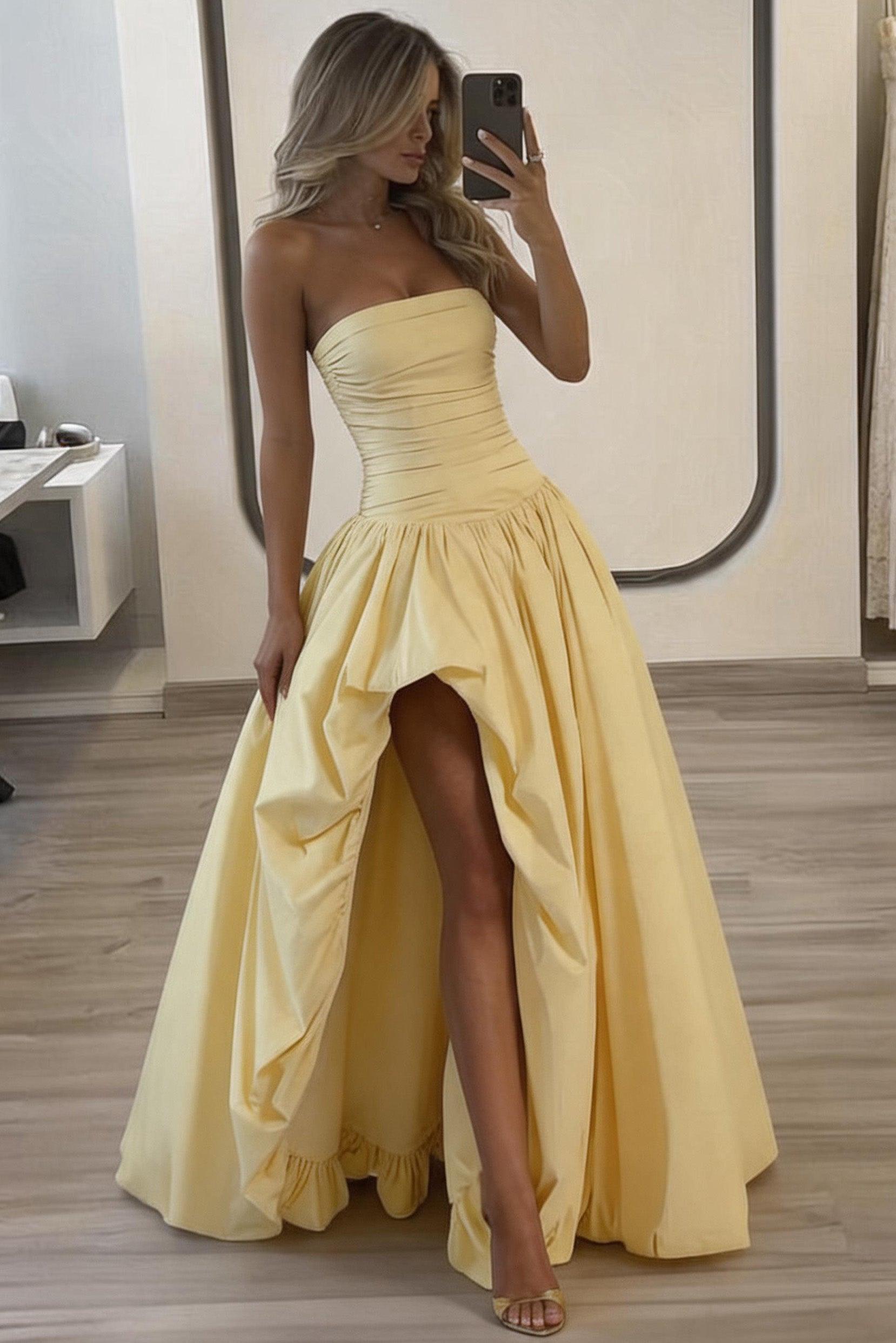 Asymmetry High-Low Formal Evening Dresses 908564007759