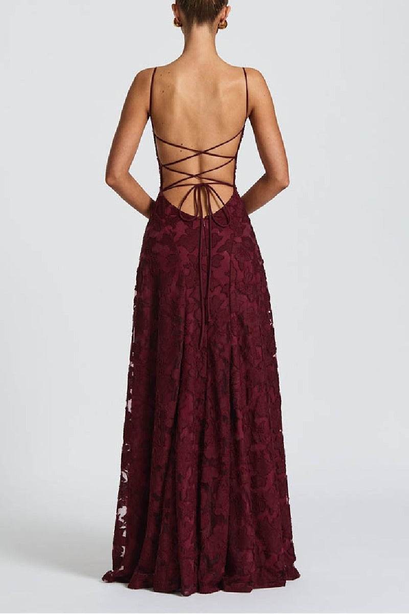 A-Line Maxi Lace Formal Evening Dresses 976108418795