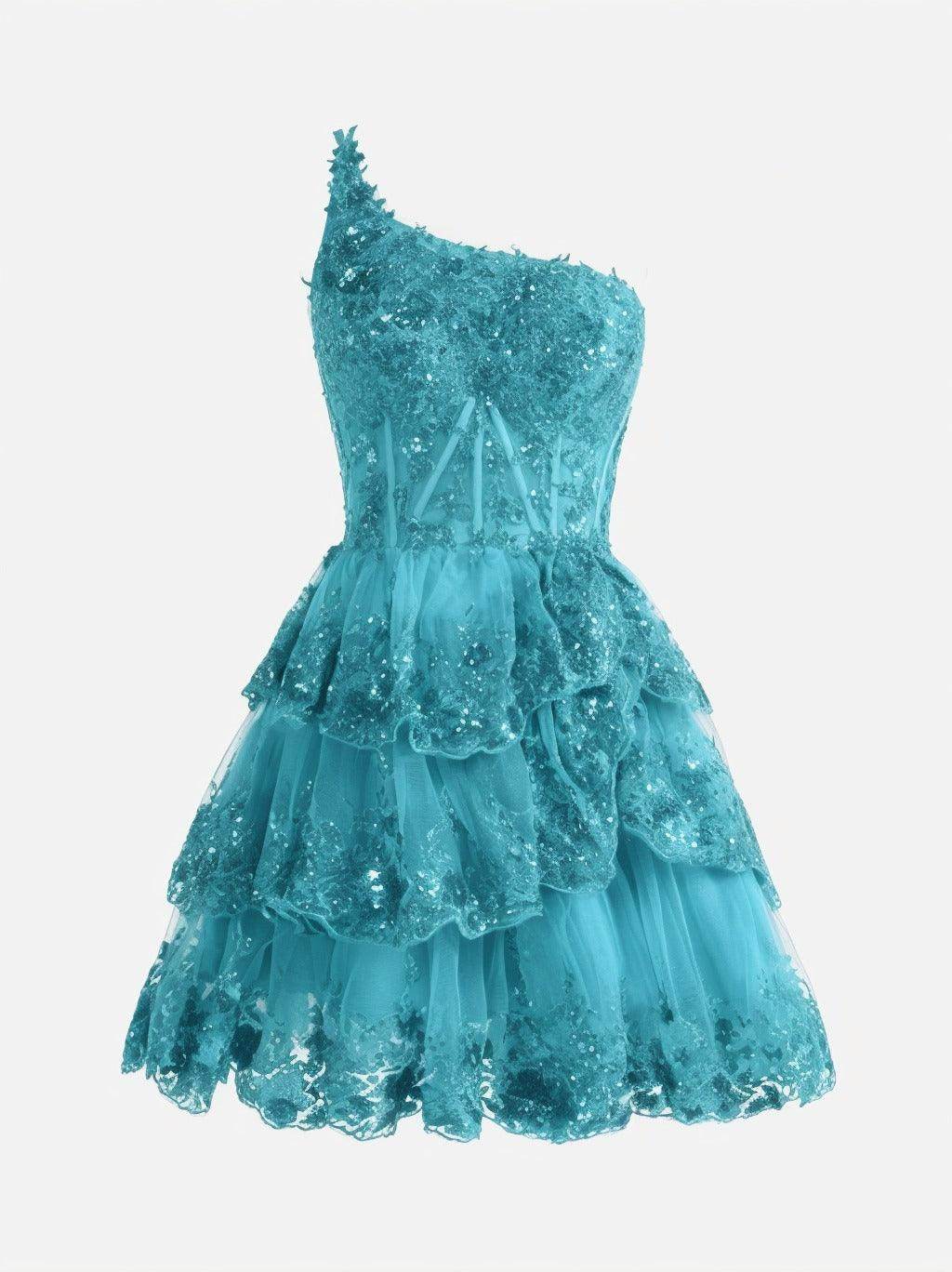 A-line Short Mini Tulle Prom Dress CS0420