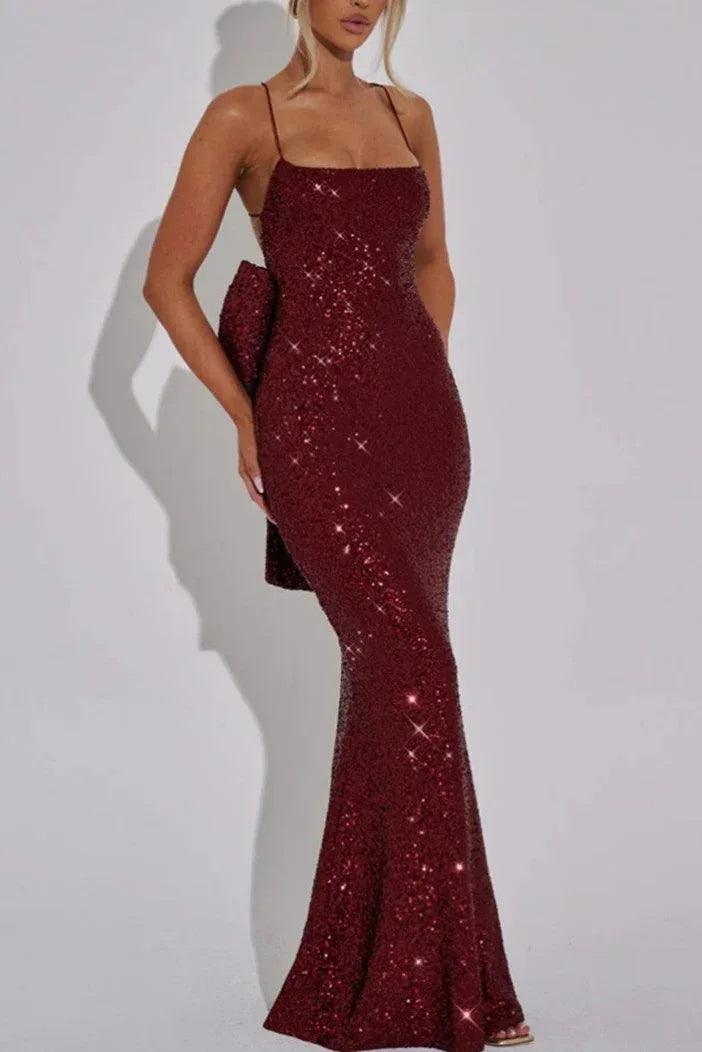 Mermaid Maxi Sequins Formal Evening Dresses 861326172487