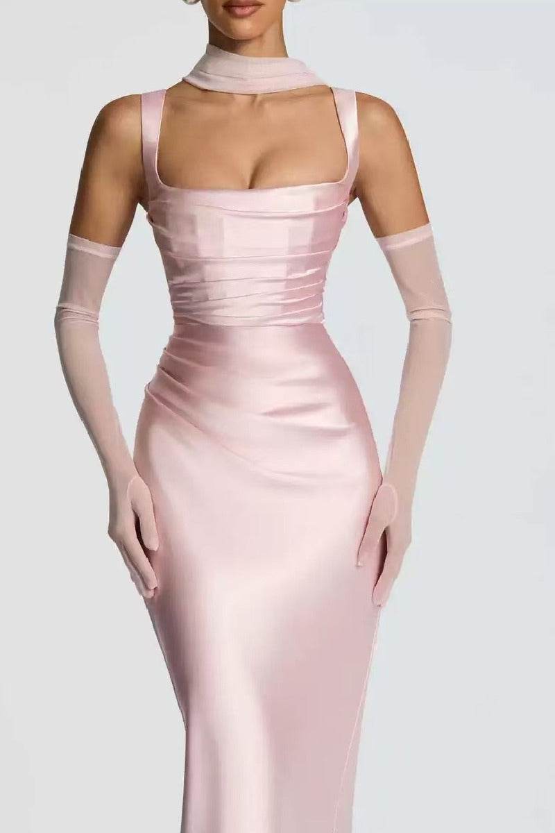 Sheath-Column Maxi Satin Formal Evening Dresses 971343877638