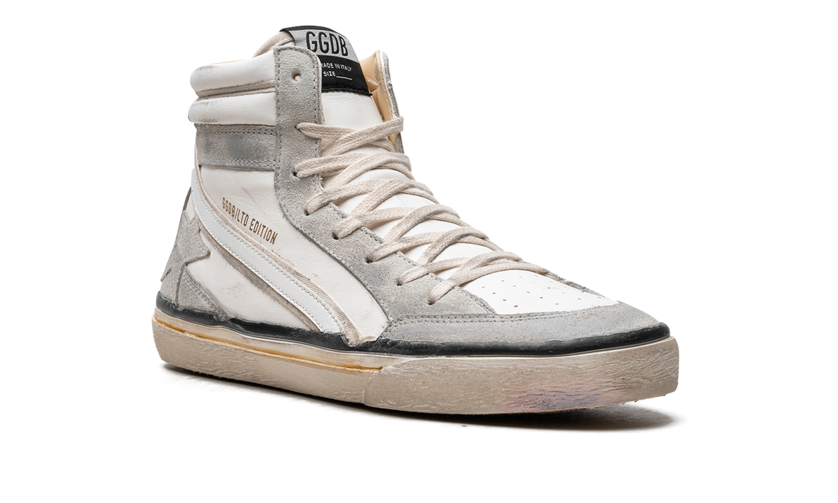 SLIDE 2 NAPPA AND SUEDE UPPER SUEDE STAR LEATHER WAVE WHITE ICE GMF00635.F005696.10276