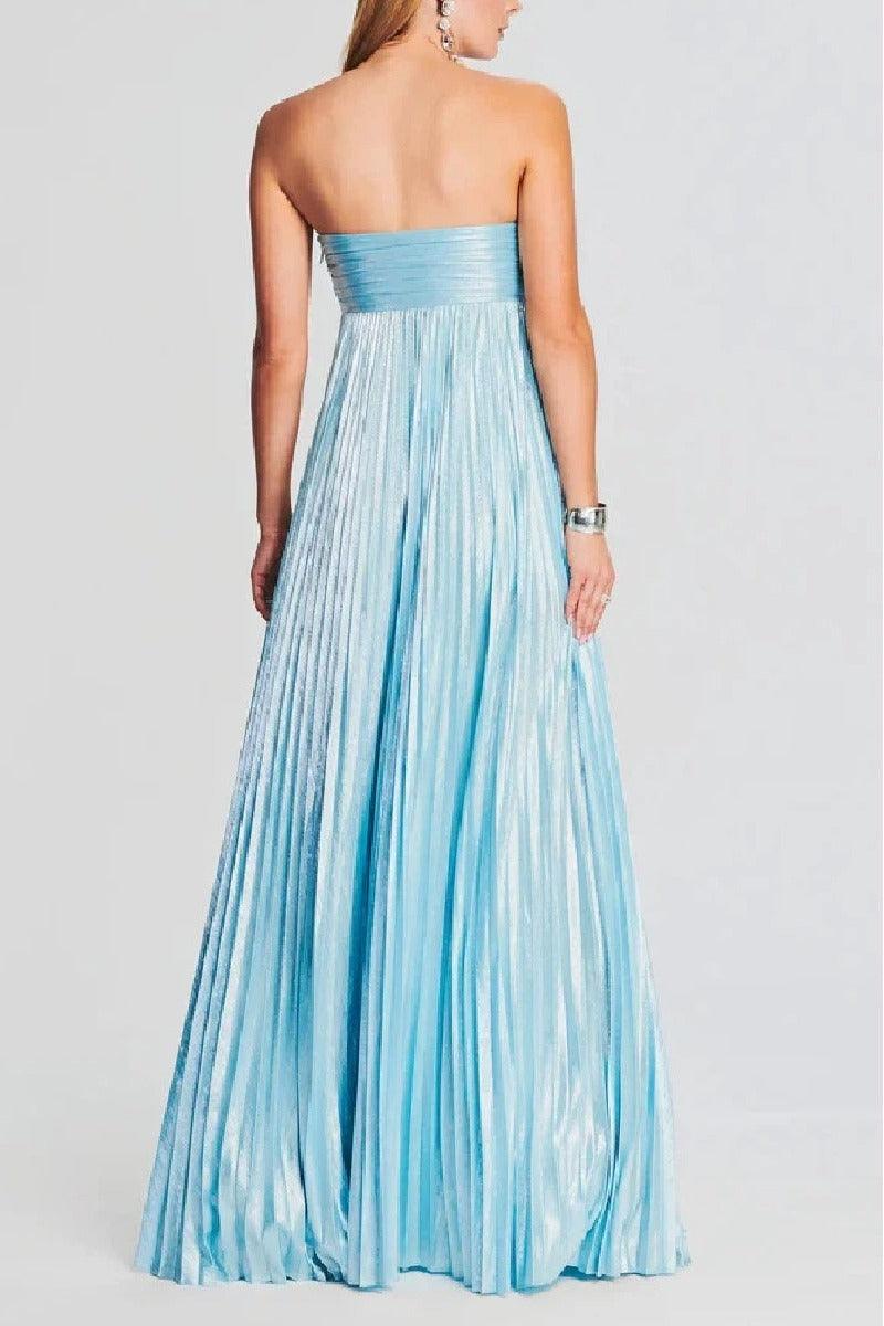 A-Line Floor Length Bronzing Fabric Wedding Guest Dress 971542045191