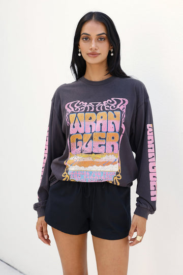 The Stacked L/S Tee Worn Black