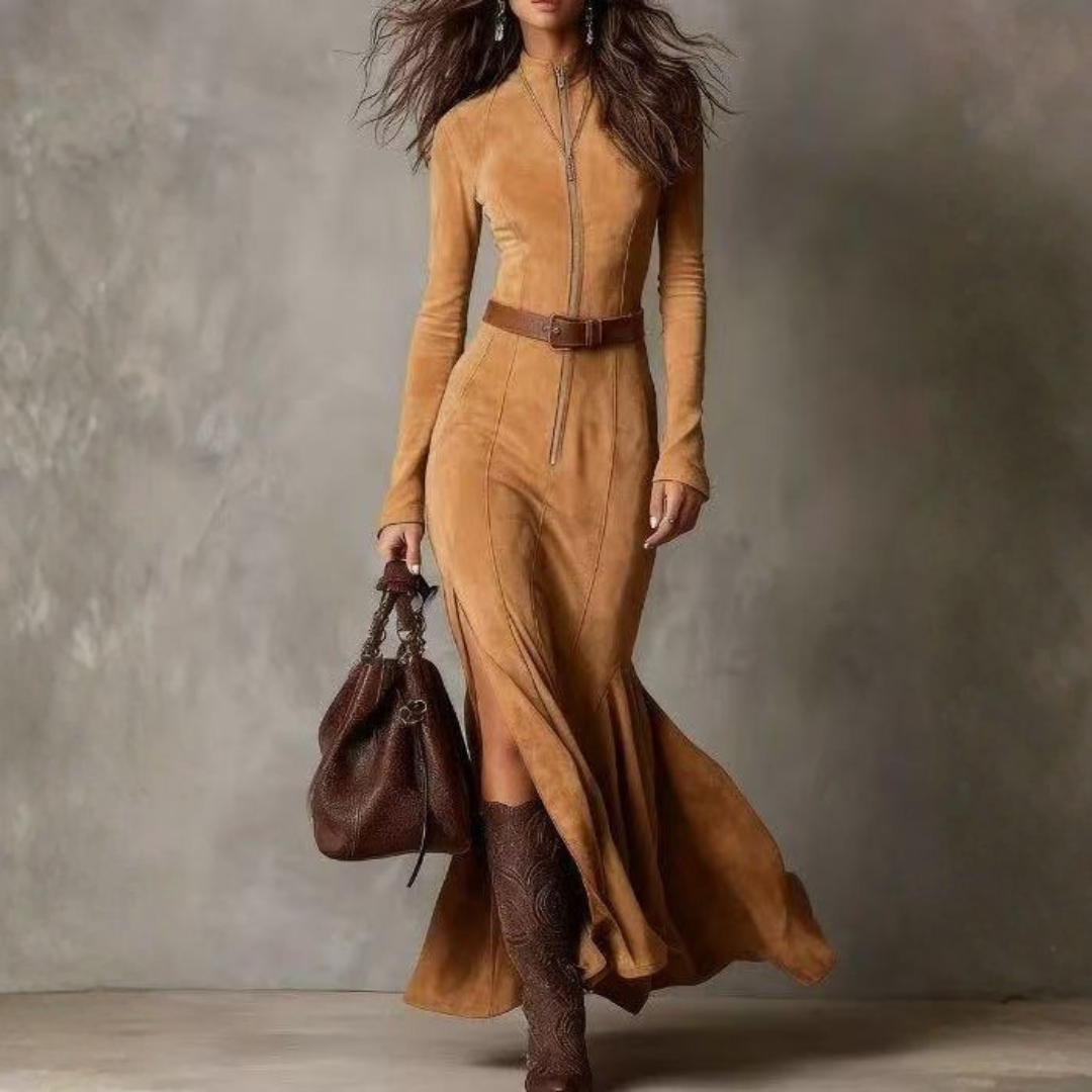 Alessia Long Suede Dress