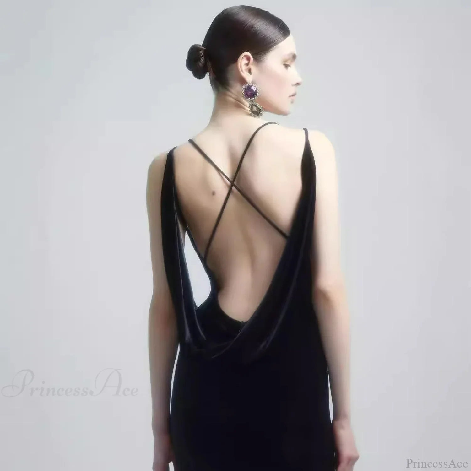3D Floral Backless Satin Prom Dress