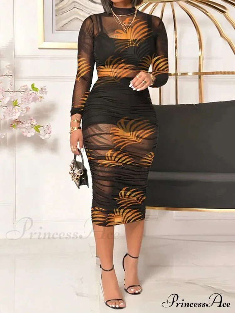 3D Floral Choker Detail Strapless Classic Bodycon Party Midi Dress - Turquoise