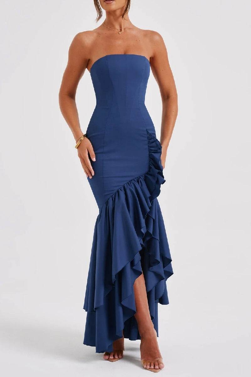 Mermaid High-Low Stretch Formal Evening Dresses 746074126248