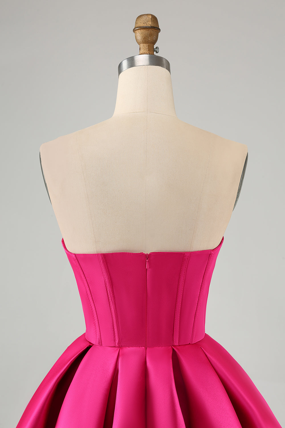 Cute Fuchsia A Line Sweetheart Corset Homecoming Dress with Beadings