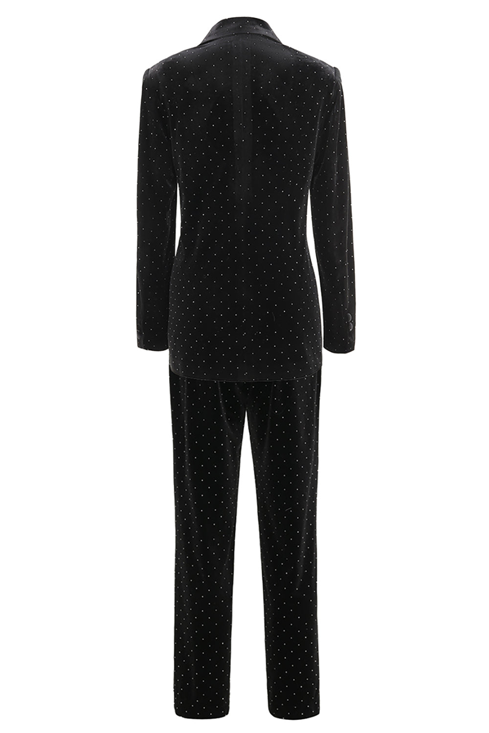 Black Bots Pockets 2 Pieces Women's Suits