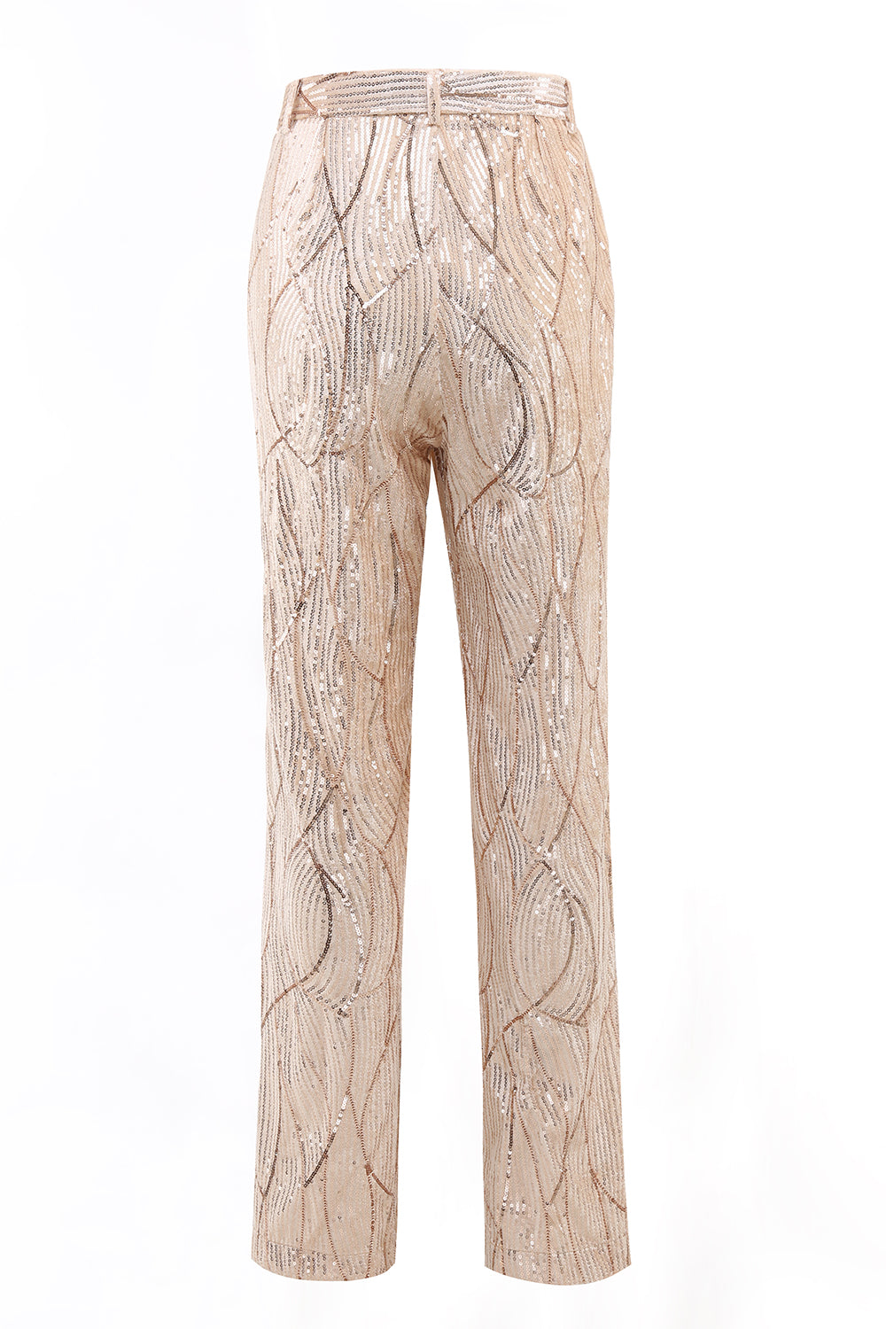 Champagne Sparkly Button 2 Pieces Women's Suits