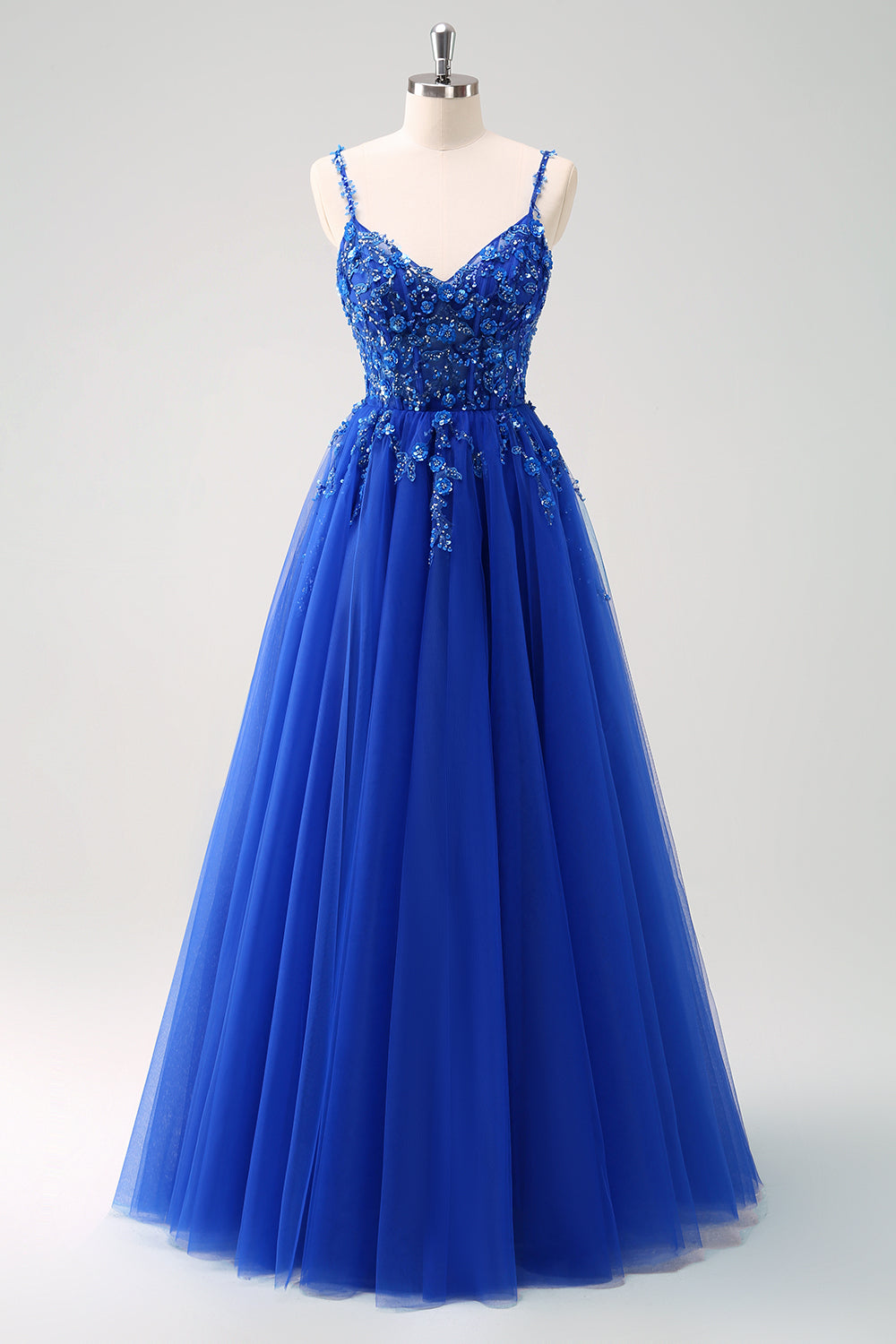Sparkly Floral Green Corset Tulle Long Prom Dress with Lace
