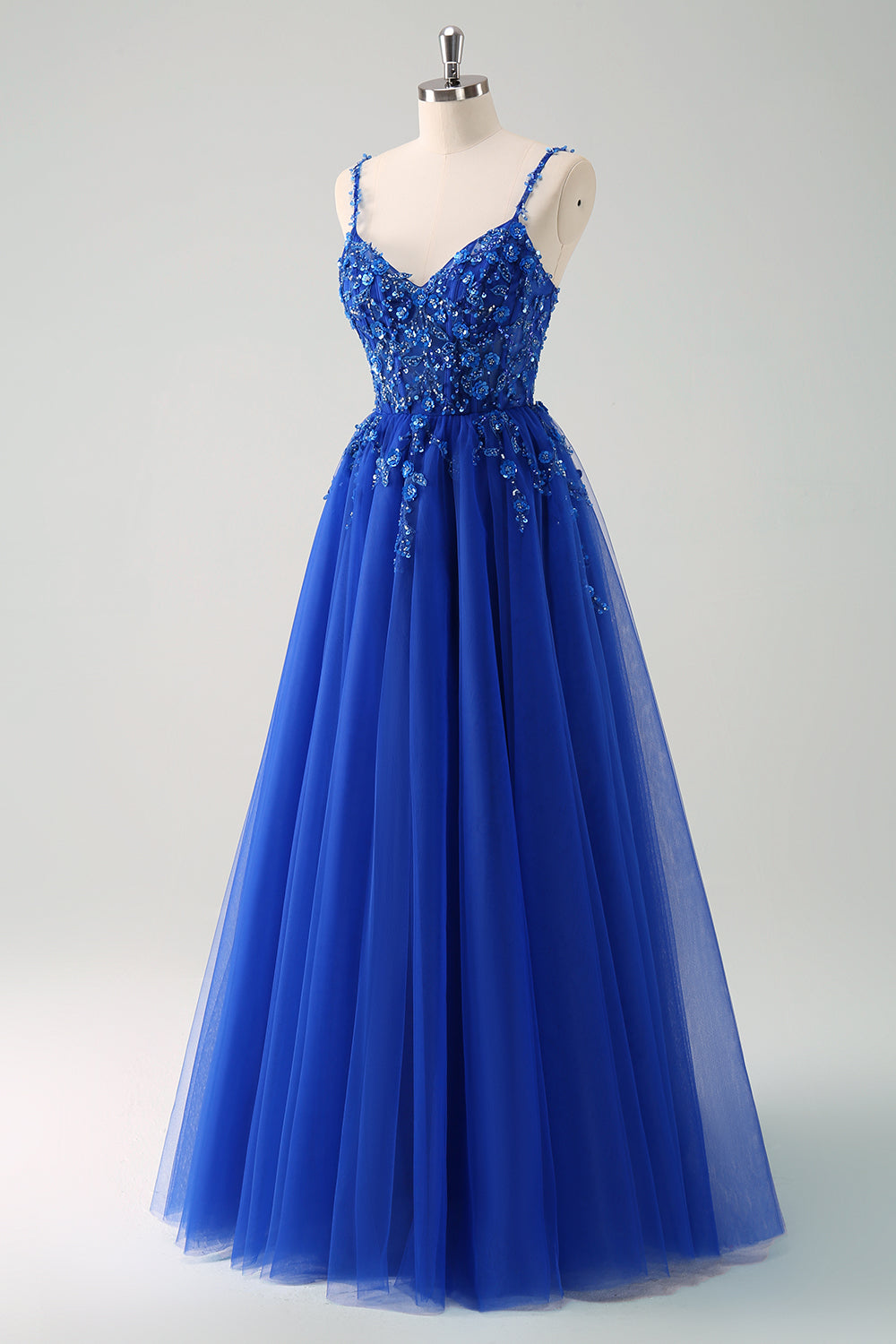 Sparkly Floral Green Corset Tulle Long Prom Dress with Lace
