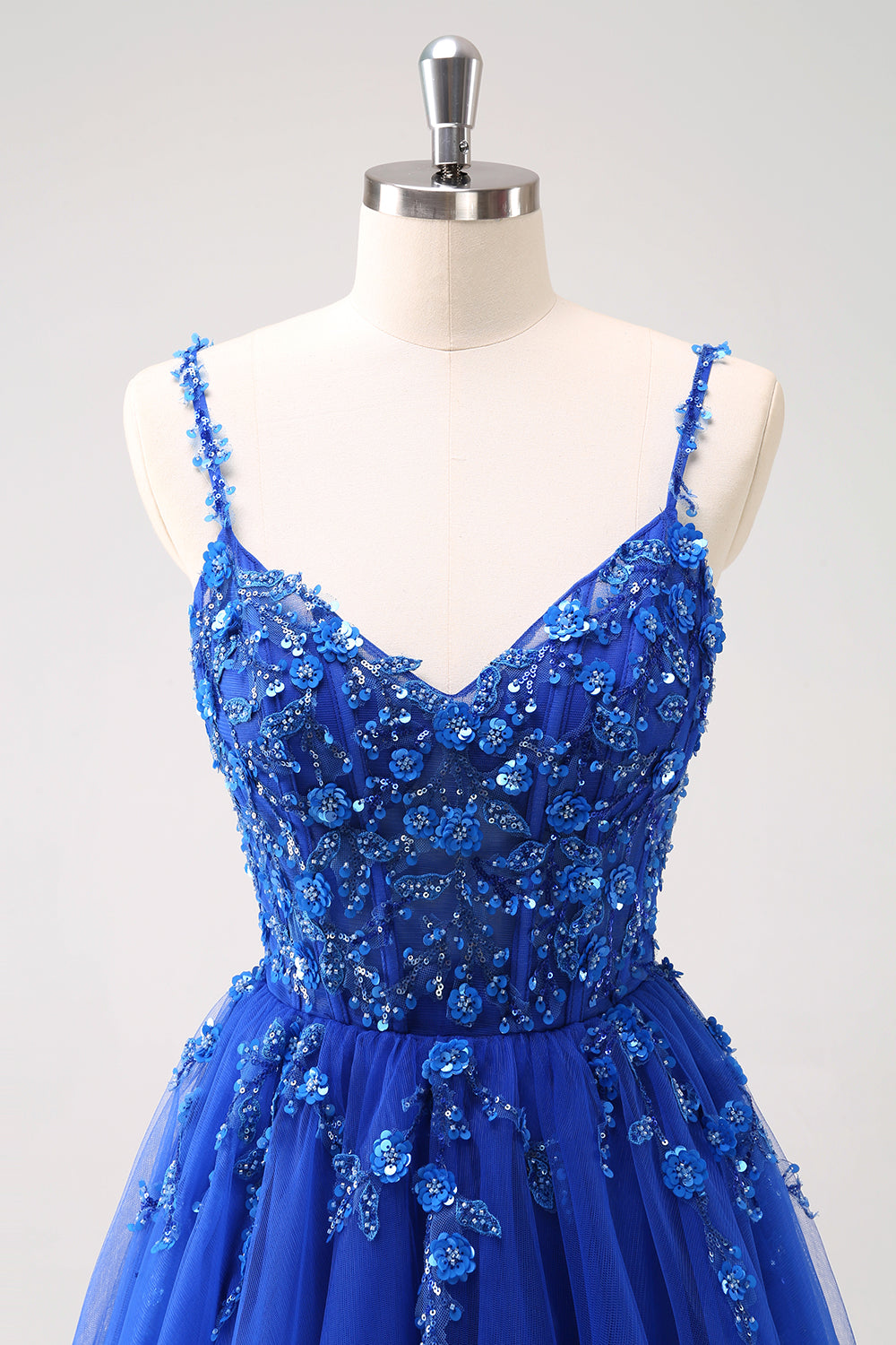 Sparkly Floral Green Corset Tulle Long Prom Dress with Lace