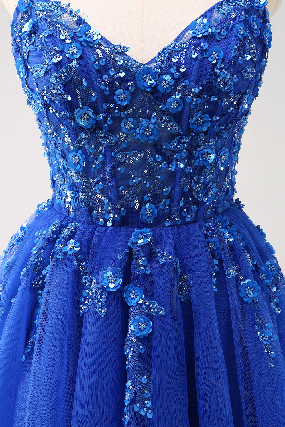 Sparkly Floral Green Corset Tulle Long Prom Dress with Lace