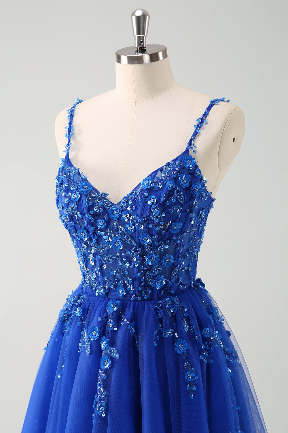 Sparkly Floral Green Corset Tulle Long Prom Dress with Lace