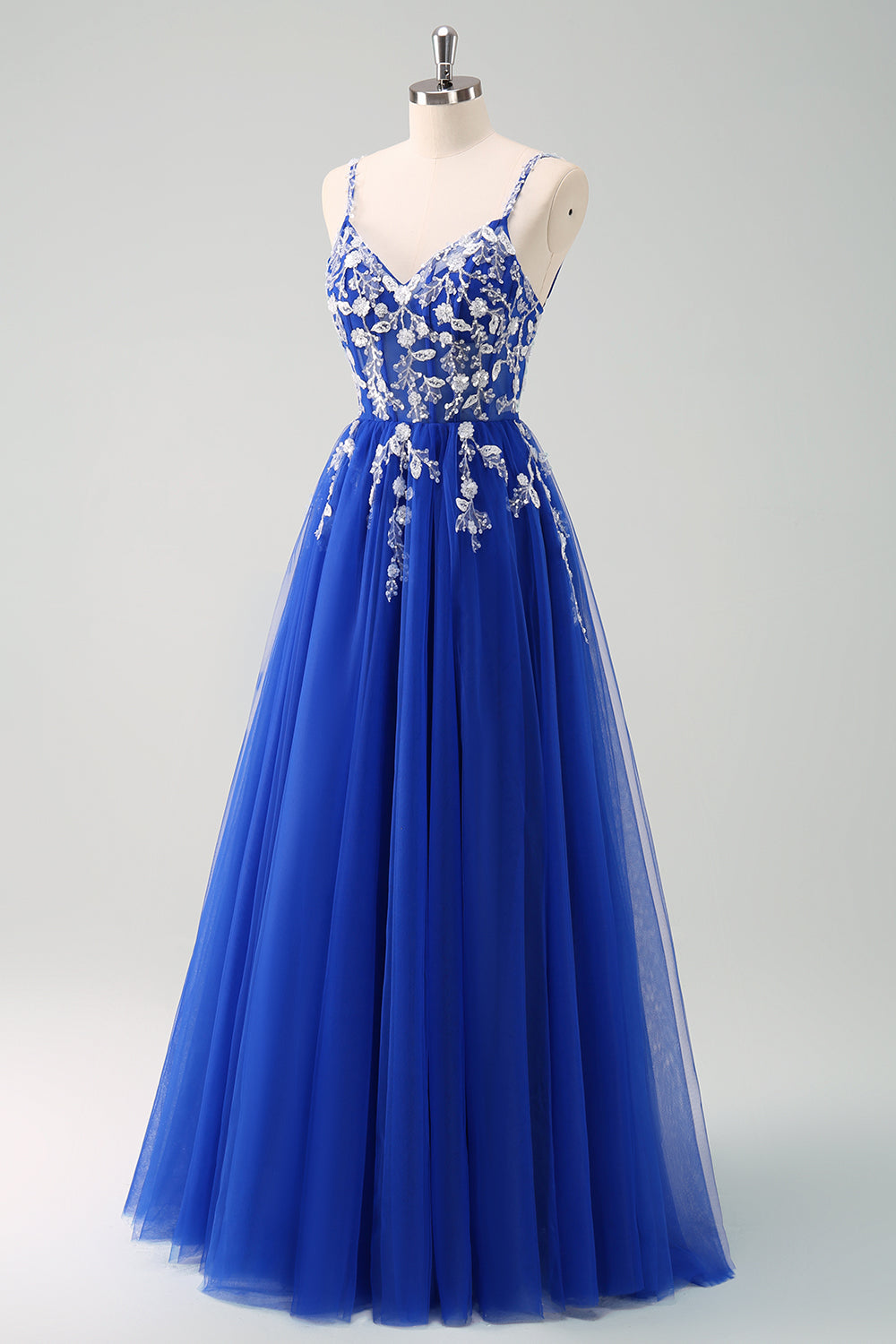 Sparkly Floral Green Corset Tulle Long Prom Dress with Lace