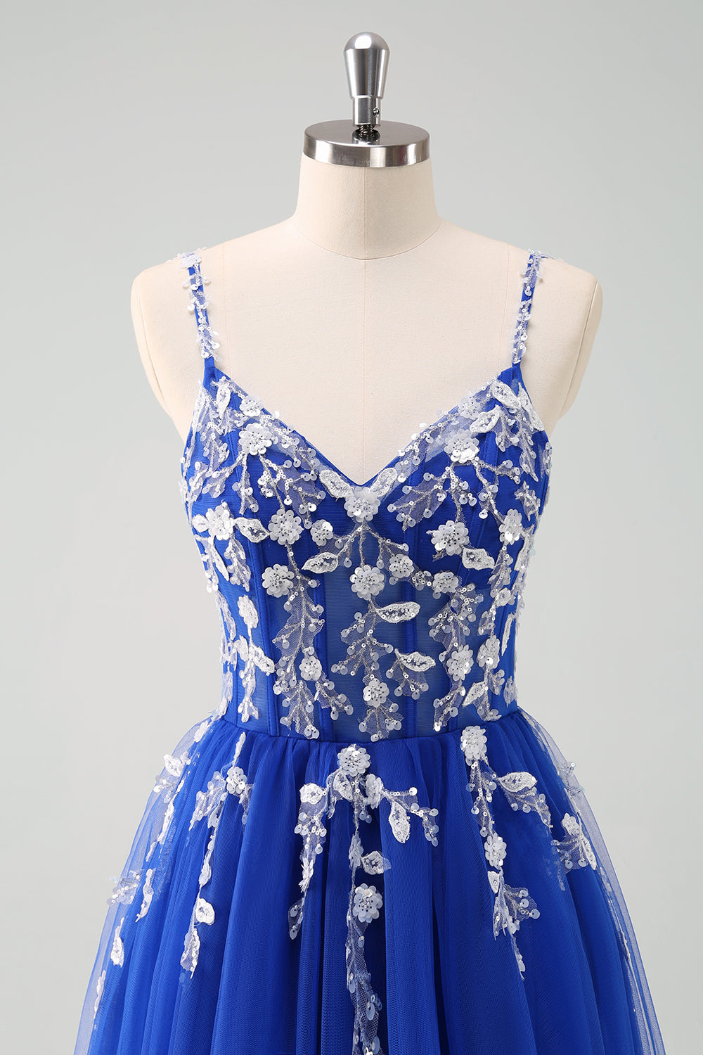 Sparkly Floral Green Corset Tulle Long Prom Dress with Lace