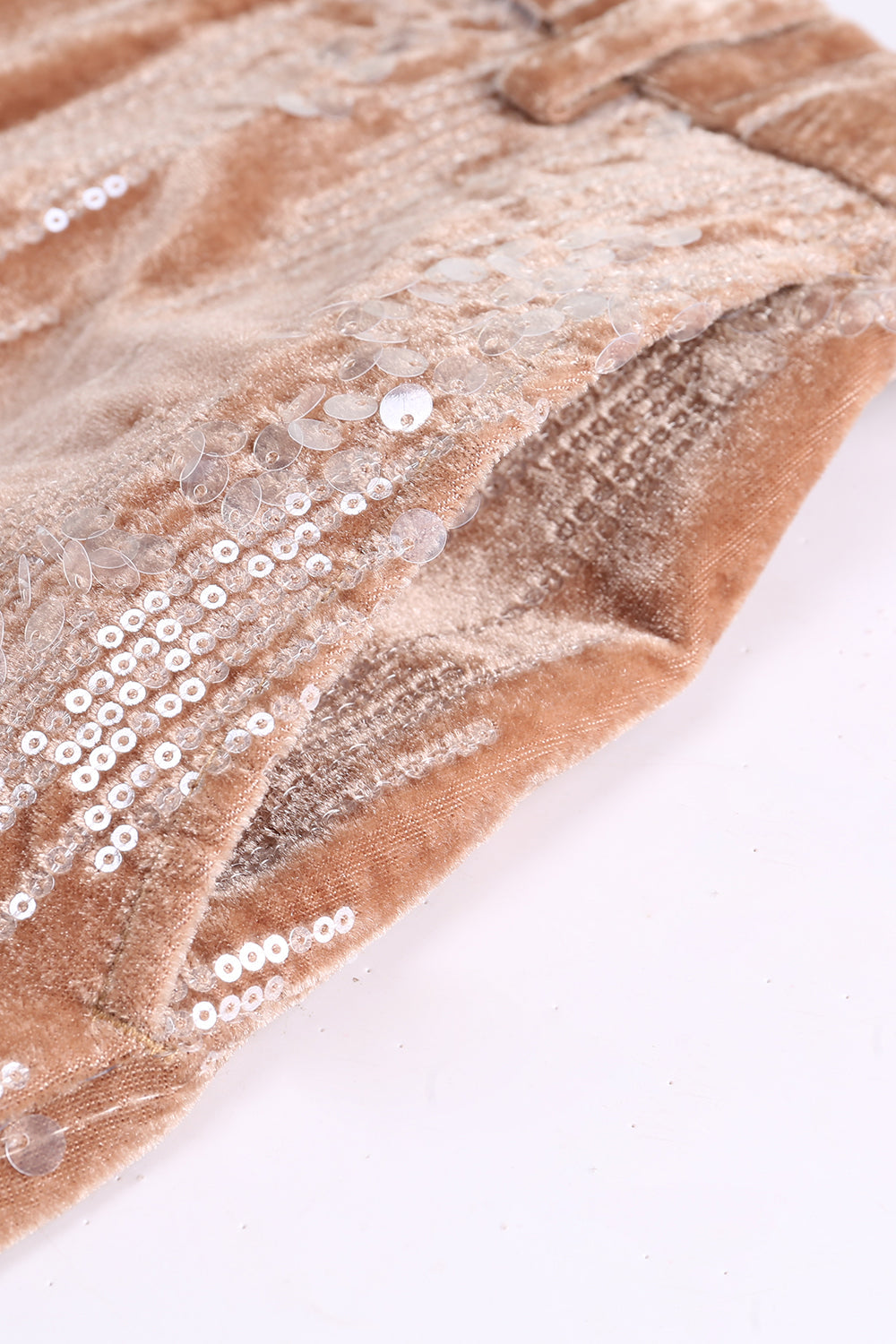 Sparkly Dusty Rose 2 Pieces Notched Lapel Women's Suits with Feather